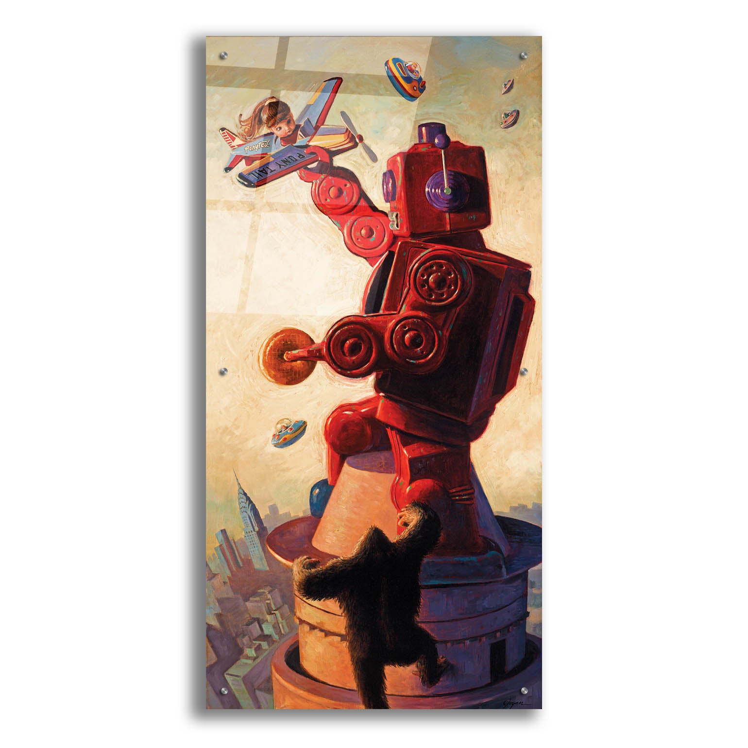 Epic Art 'Robo Kong' by Eric Joyner, Acrylic Glass Wall Art,24x48