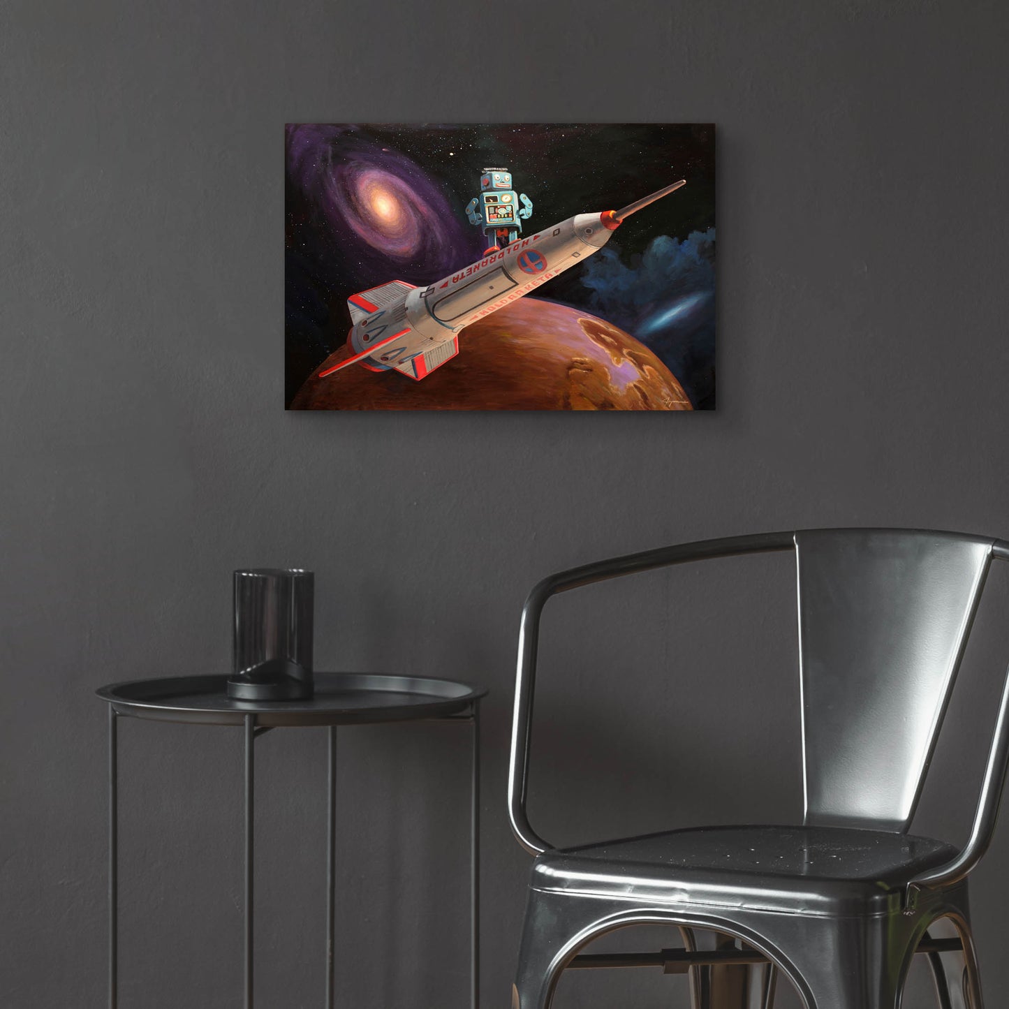 Epic Art 'Rocket Surfer' by Eric Joyner, Acrylic Glass Wall Art,24x16