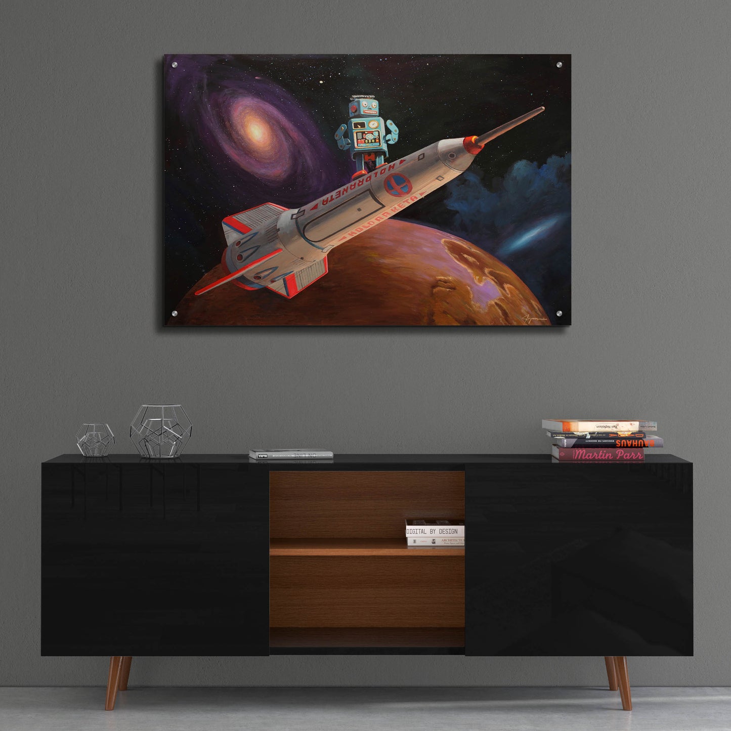 Epic Art 'Rocket Surfer' by Eric Joyner, Acrylic Glass Wall Art,36x24