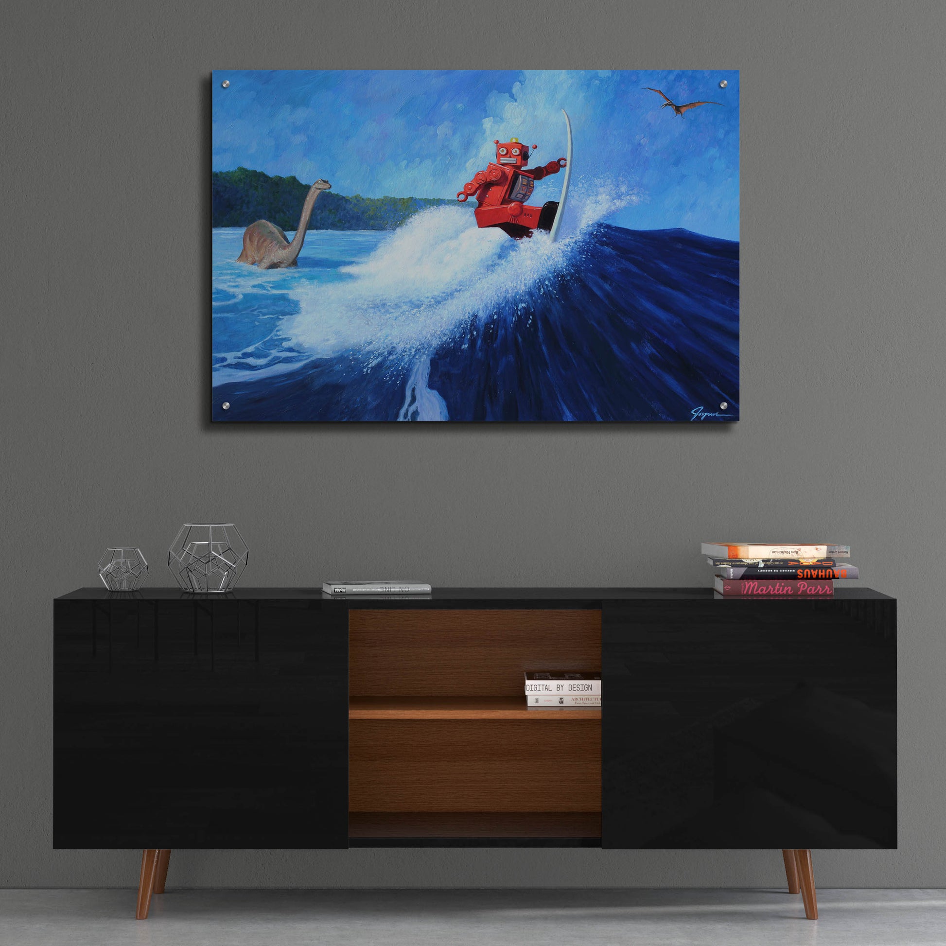 Epic Art 'Surfer Joe' by Eric Joyner, Acrylic Glass Wall Art,36x24