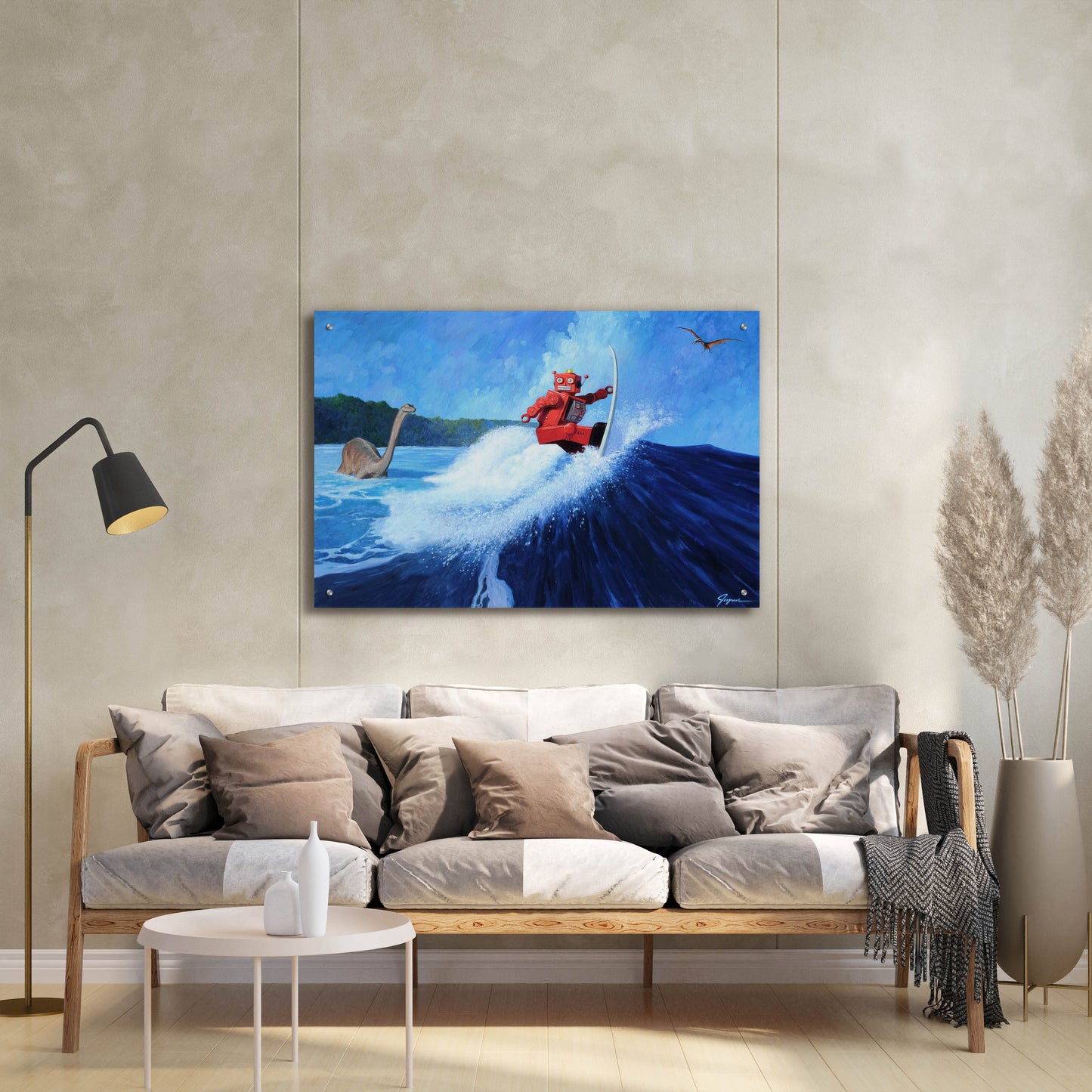 Epic Art 'Surfer Joe' by Eric Joyner, Acrylic Glass Wall Art,36x24