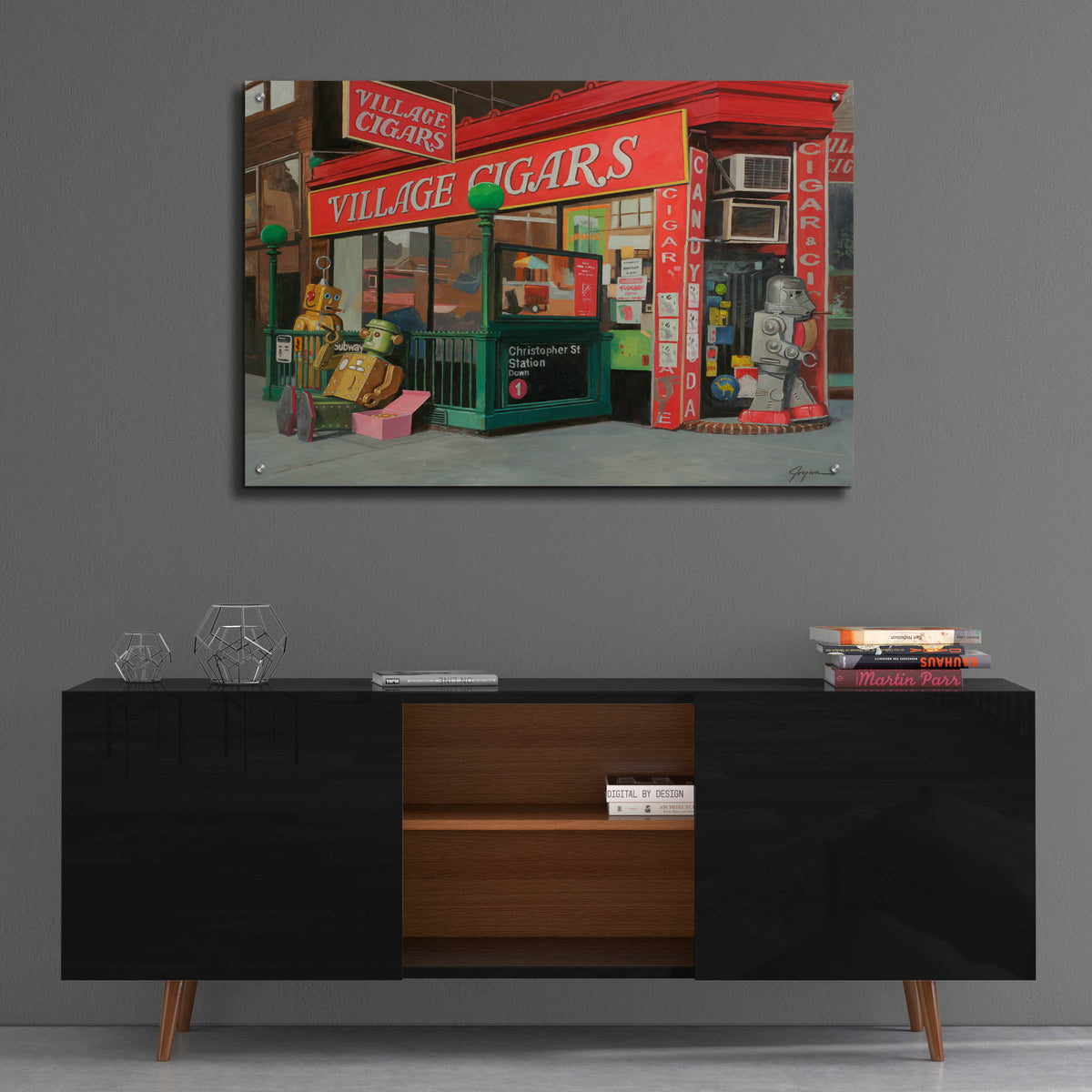 Epic Art 'The Connoisseurs 2' by Eric Joyner, Acrylic Glass Wall Art,36x24
