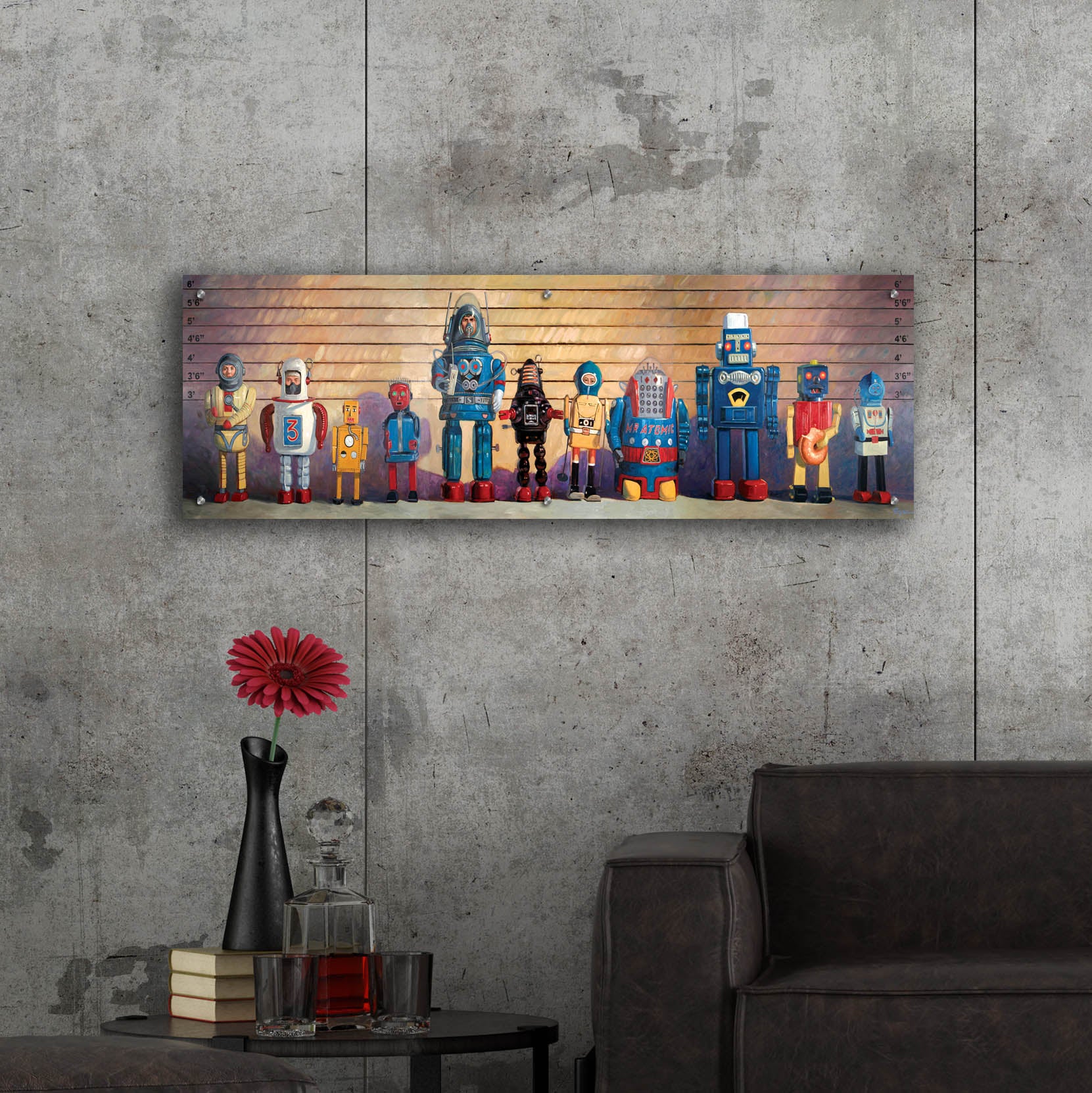 Epic Art 'Usual Sus' by Eric Joyner, Acrylic Glass Wall Art,48x16