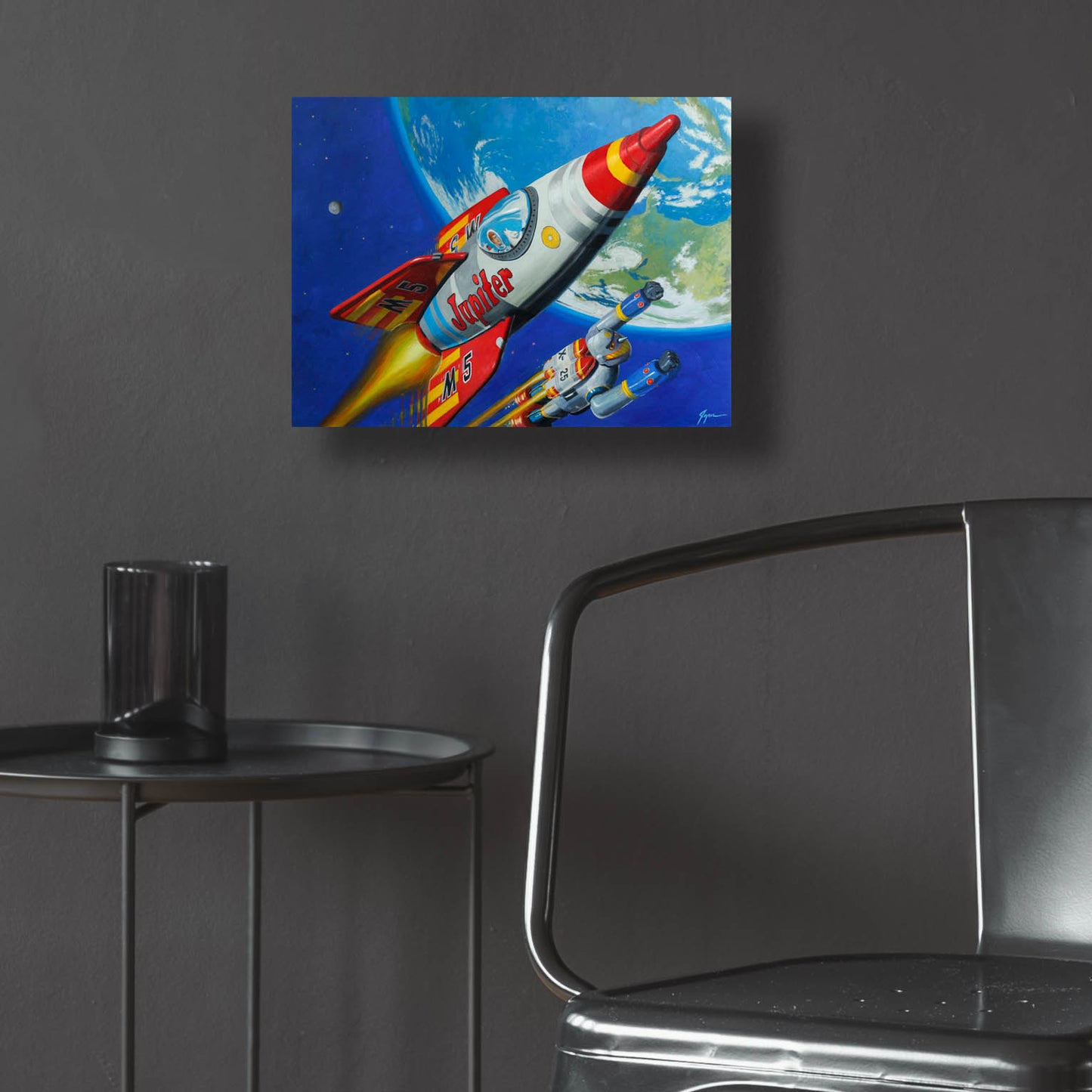 Epic Art 'Space Patrol 2' by Eric Joyner, Acrylic Glass Wall Art,16x12