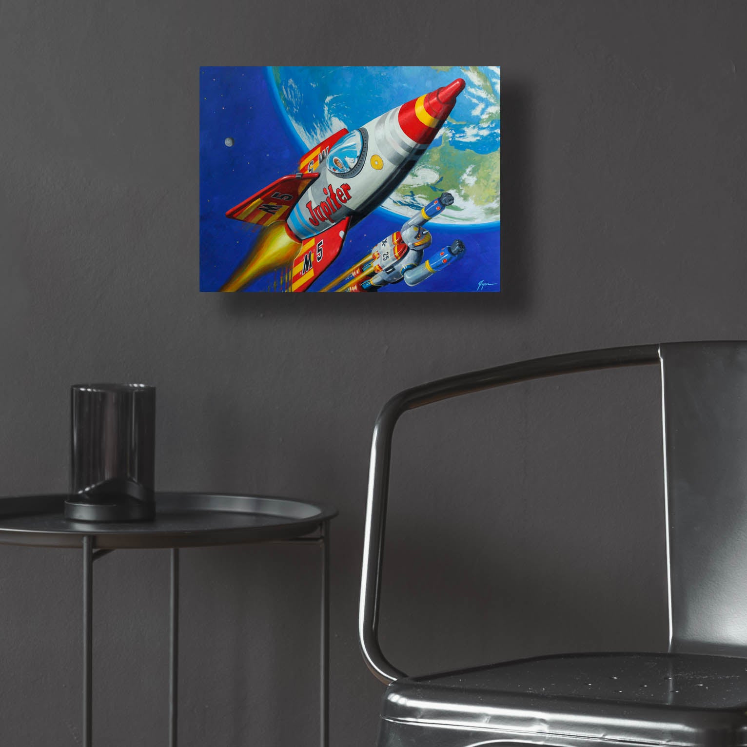 Epic Art 'Space Patrol 2' by Eric Joyner, Acrylic Glass Wall Art,16x12