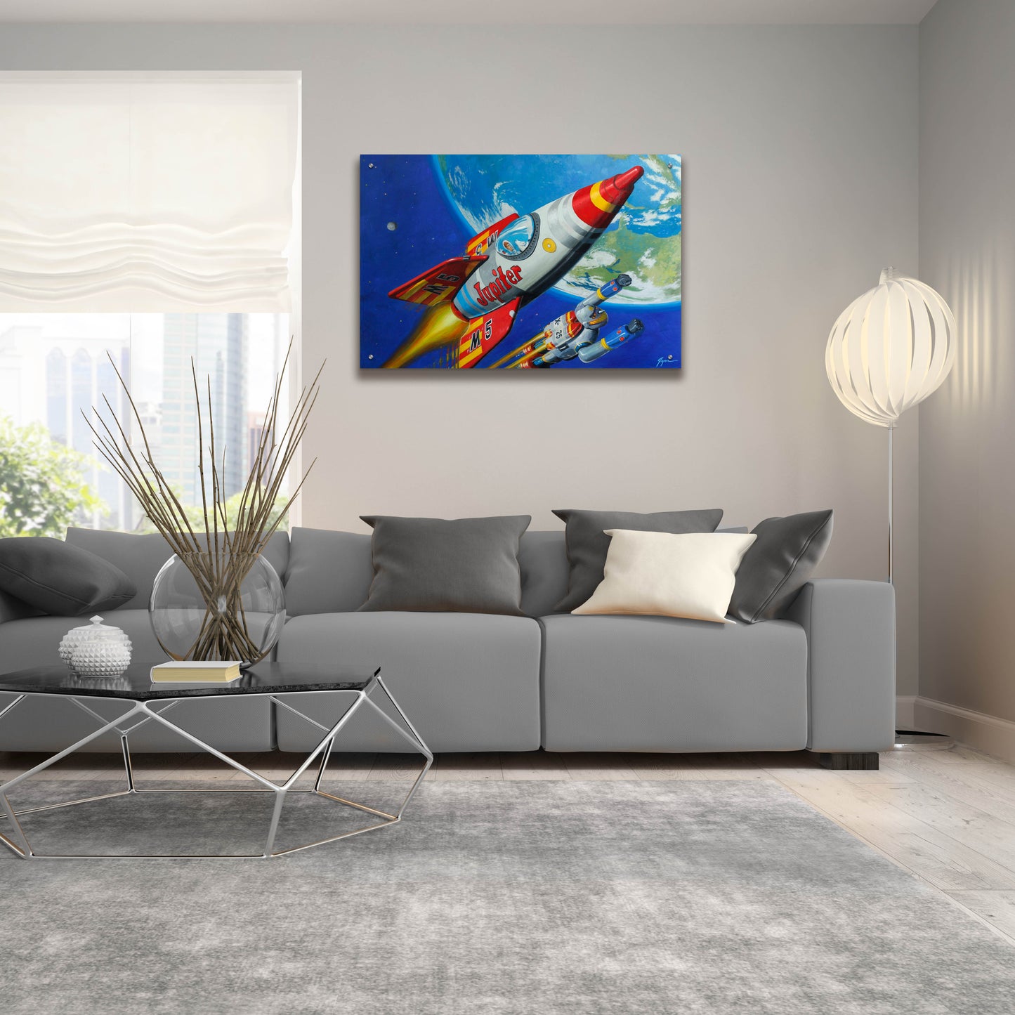 Epic Art 'Space Patrol 2' by Eric Joyner, Acrylic Glass Wall Art,36x24