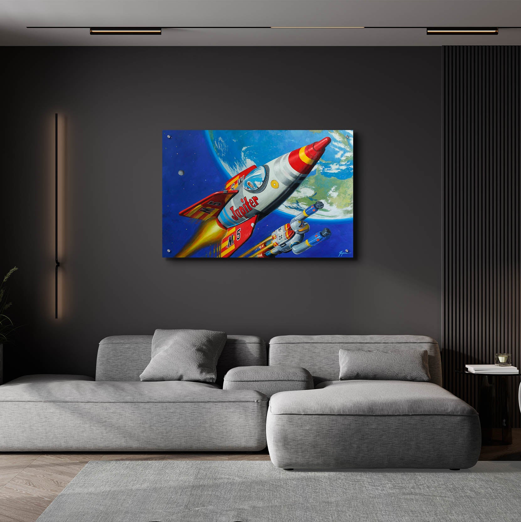 Epic Art 'Space Patrol 2' by Eric Joyner, Acrylic Glass Wall Art,36x24