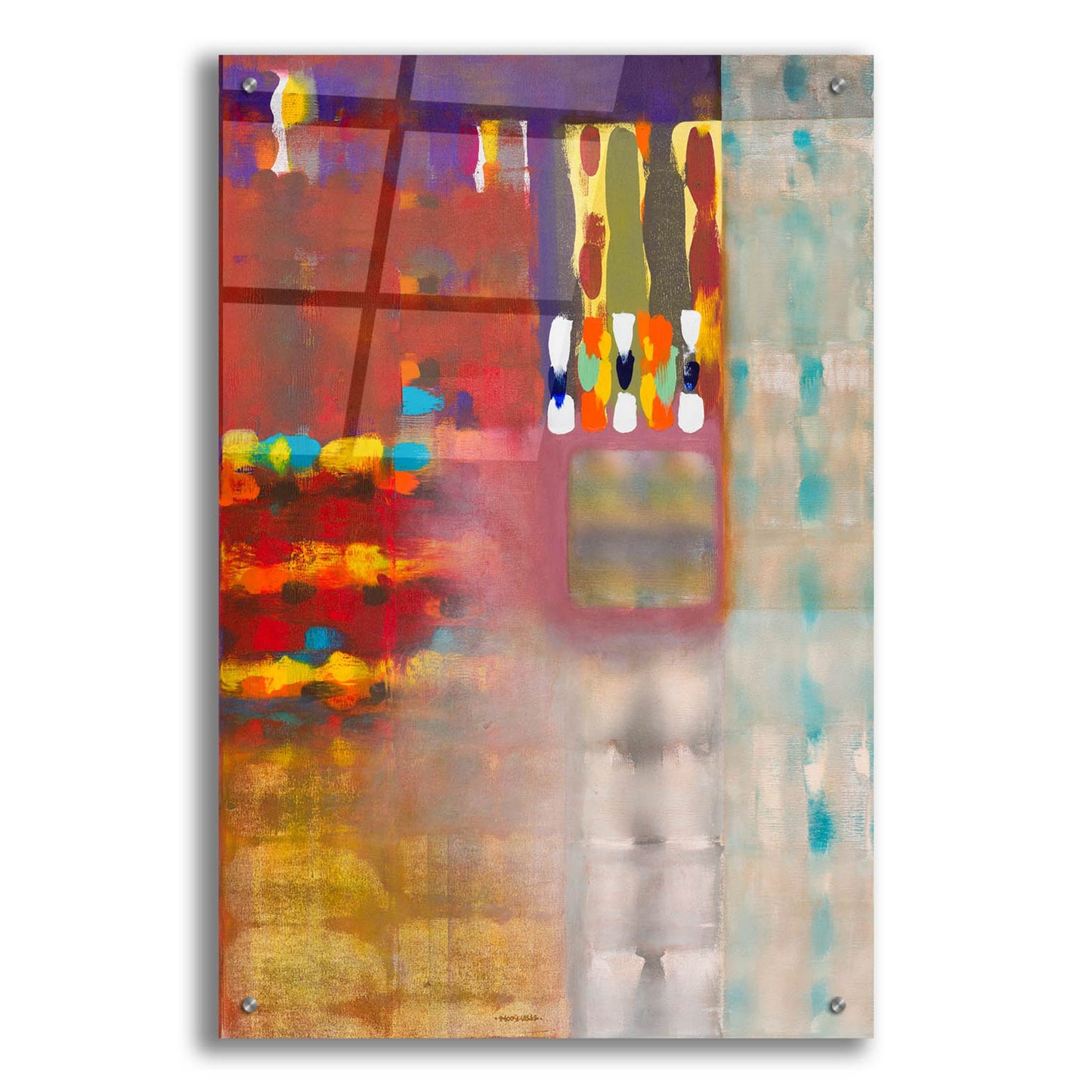 Epic Art 'Color Storm at the Piazza' by Hooshang Khorasani, Acrylic Glass Wall Art