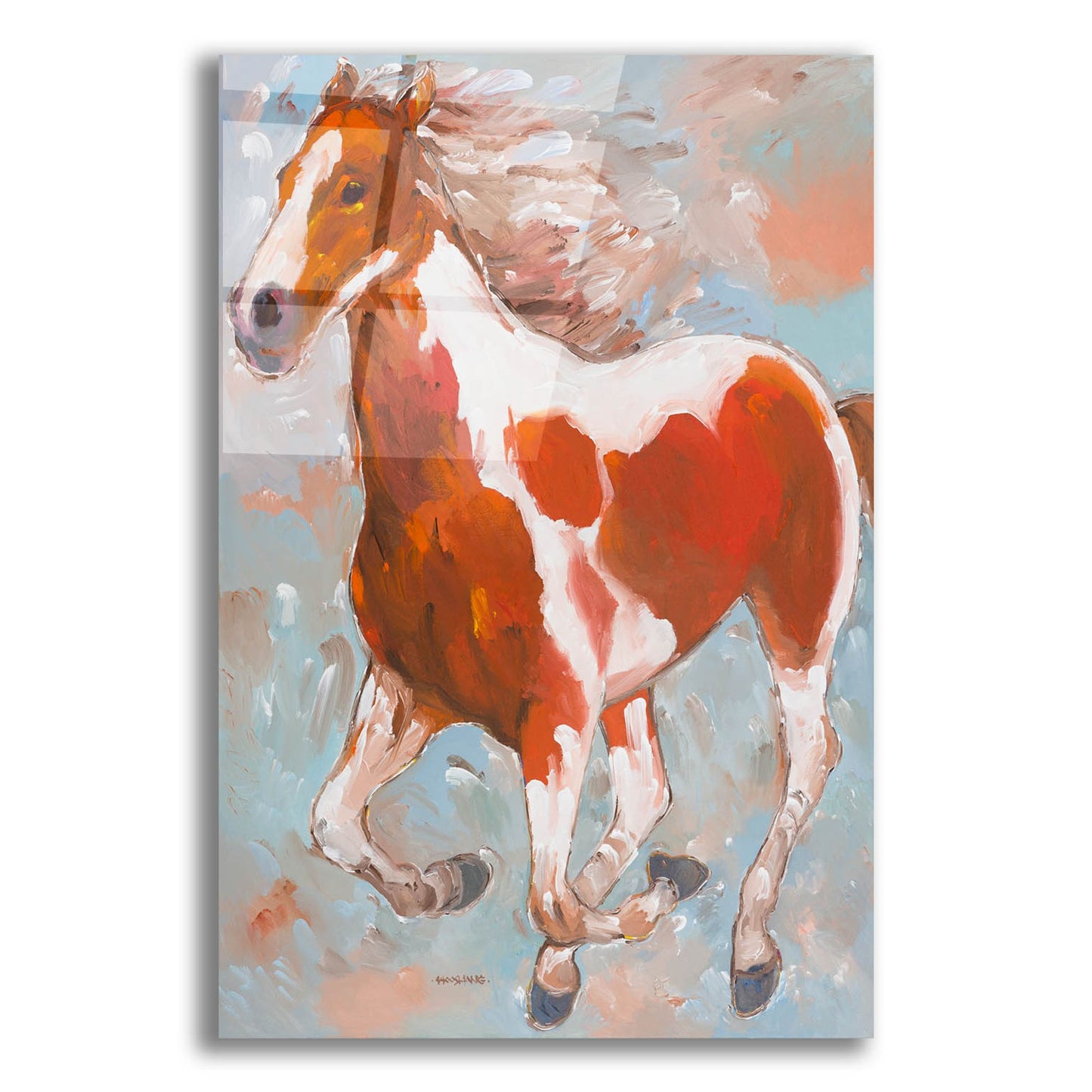 Epic Art 'Painted Horse' by Hooshang Khorasani, Acrylic Glass Wall Art