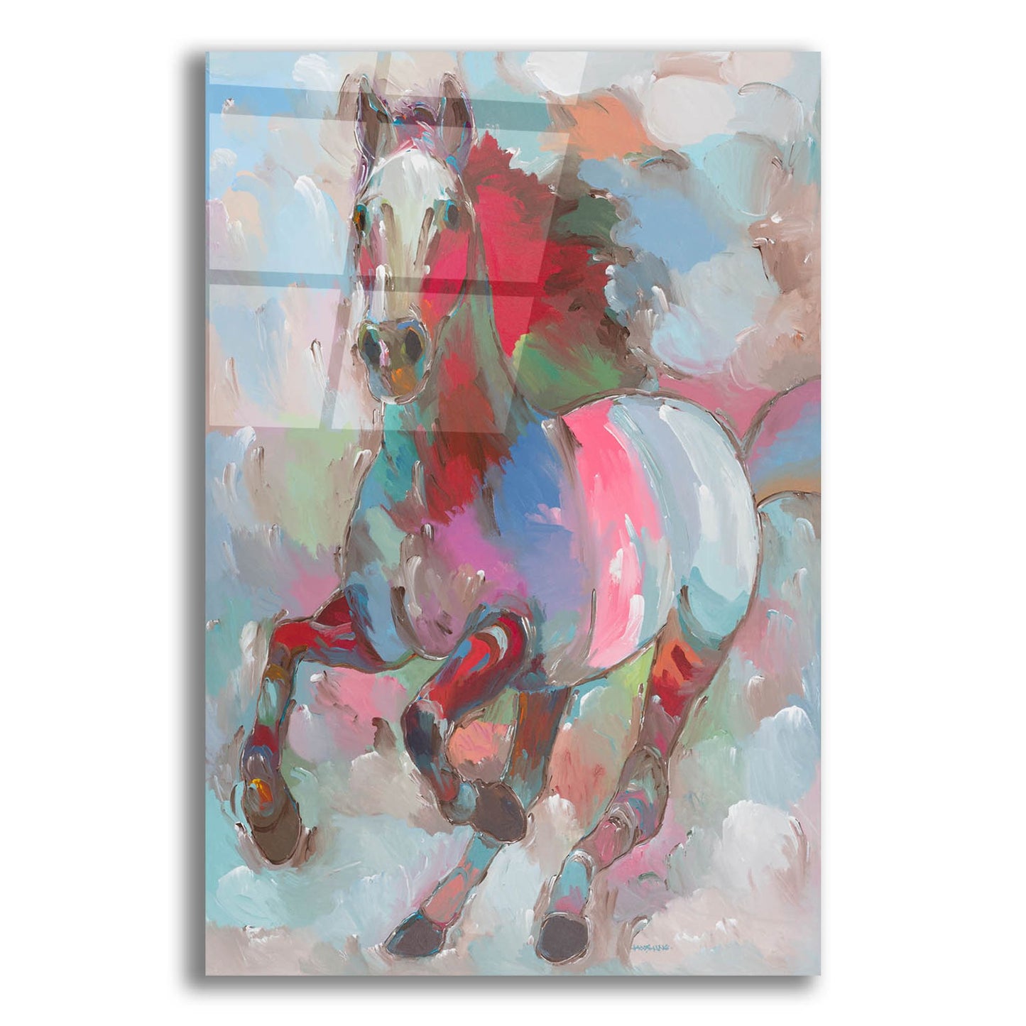 Epic Art 'Fiery Stallion' by Hooshang Khorasani, Acrylic Glass Wall Art