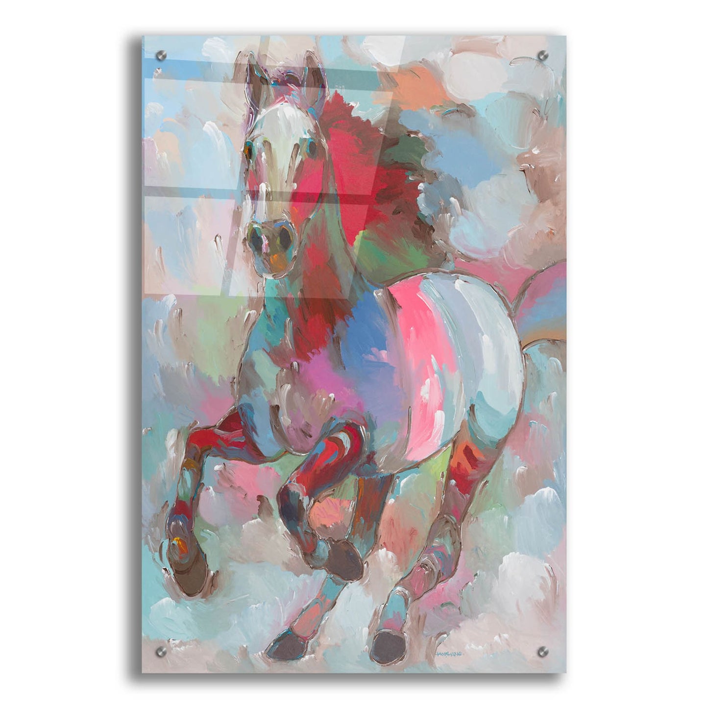 Epic Art 'Fiery Stallion' by Hooshang Khorasani, Acrylic Glass Wall Art