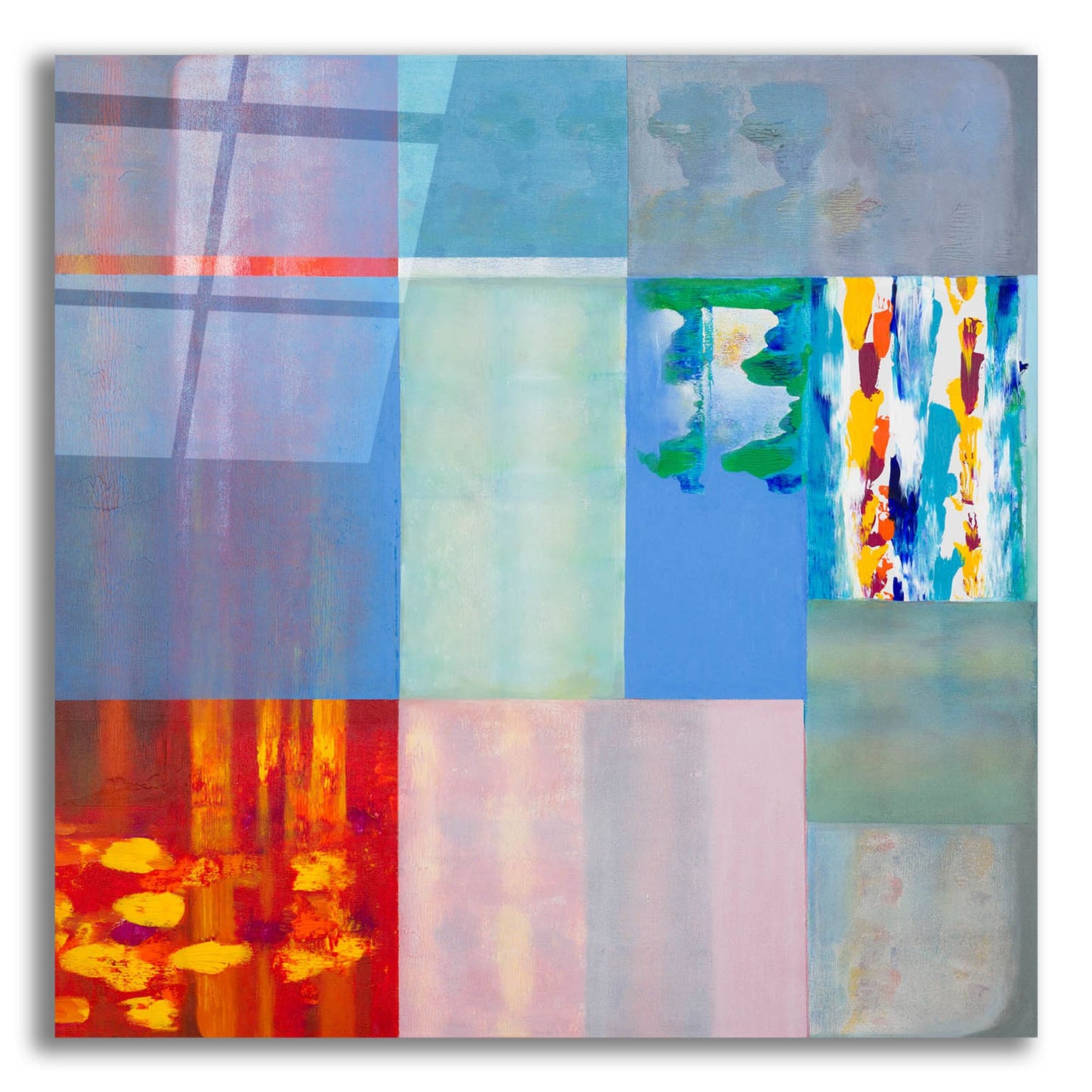 Epic Art 'Color Storm at the Beach II' by Hooshang Khorasani, Acrylic Glass Wall Art,36x36