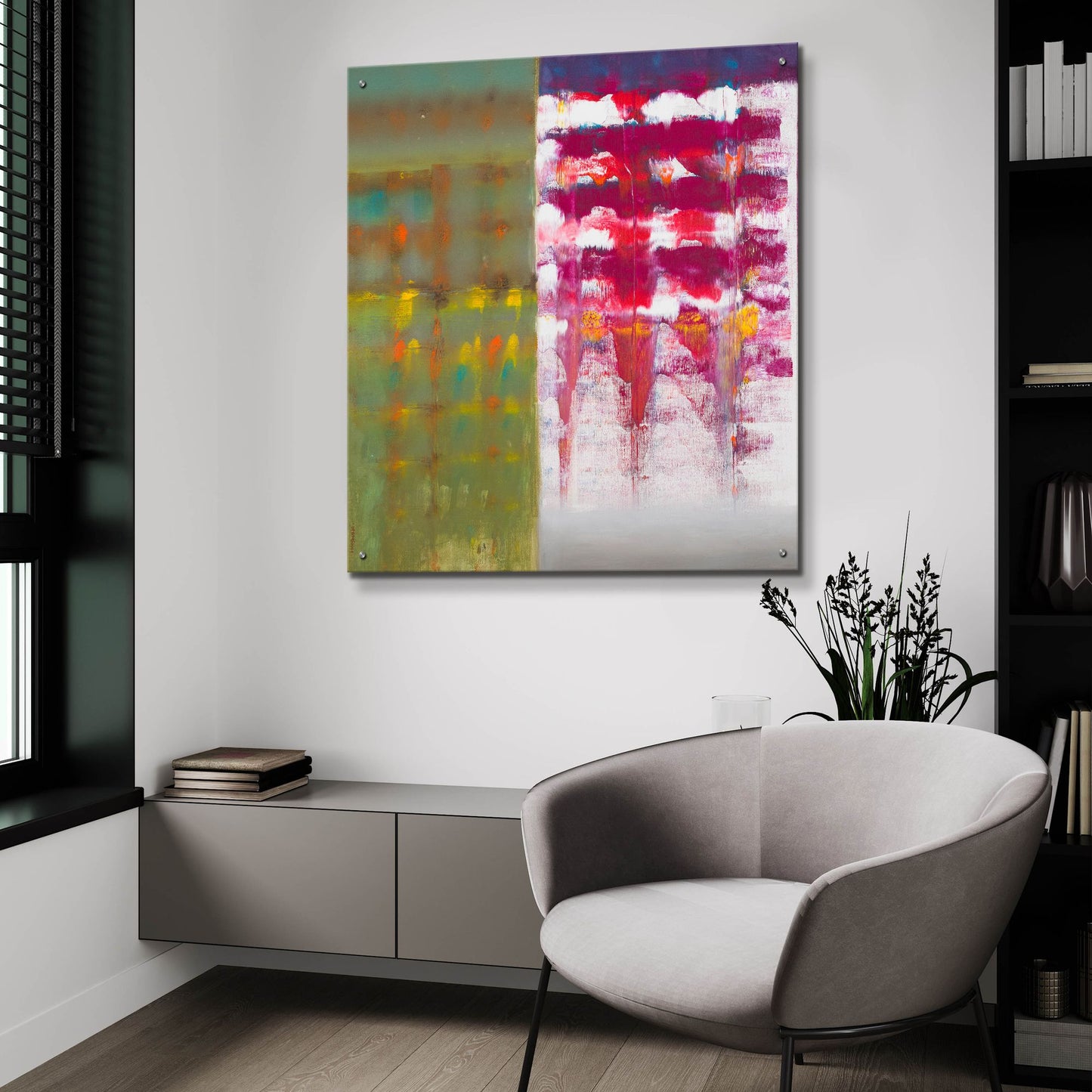 Epic Art 'Color Storm Resonance' by Hooshang Khorasani, Acrylic Glass Wall Art,36x36