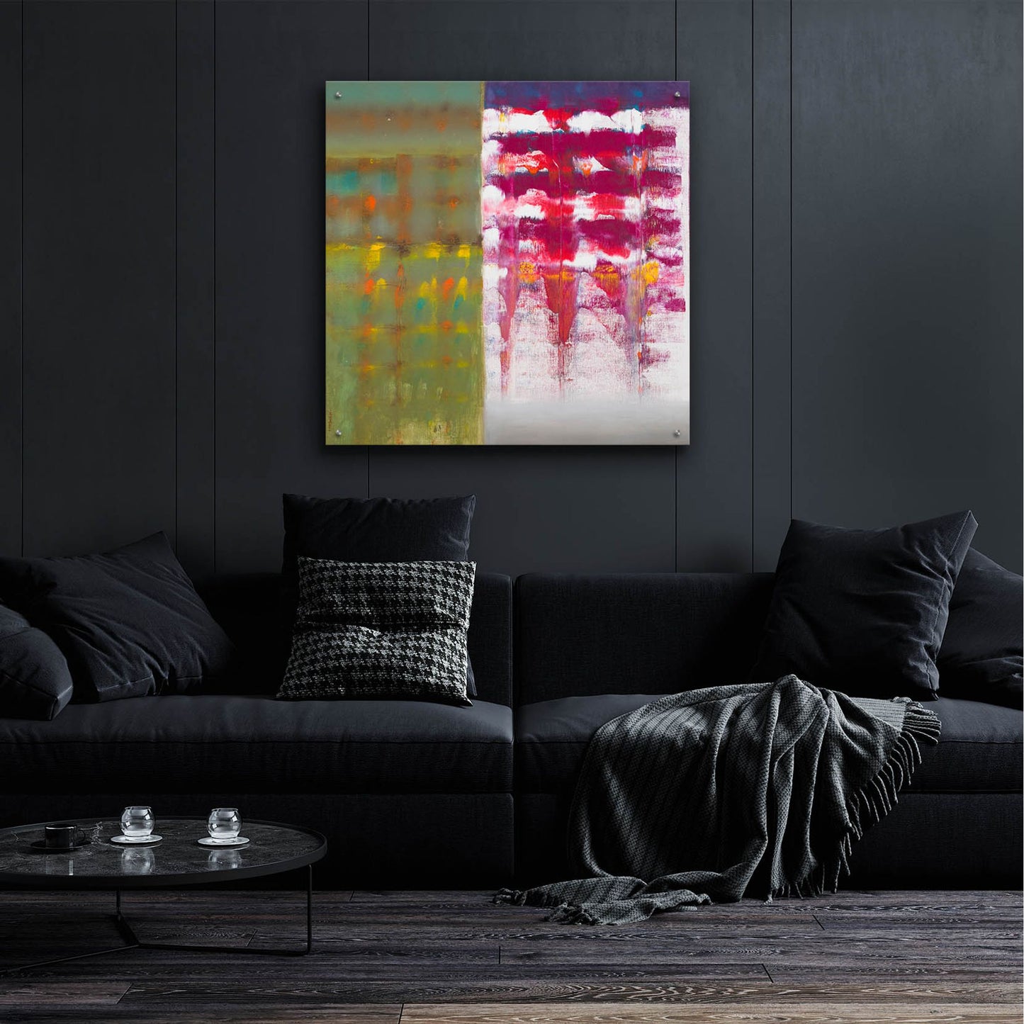 Epic Art 'Color Storm Resonance' by Hooshang Khorasani, Acrylic Glass Wall Art,36x36