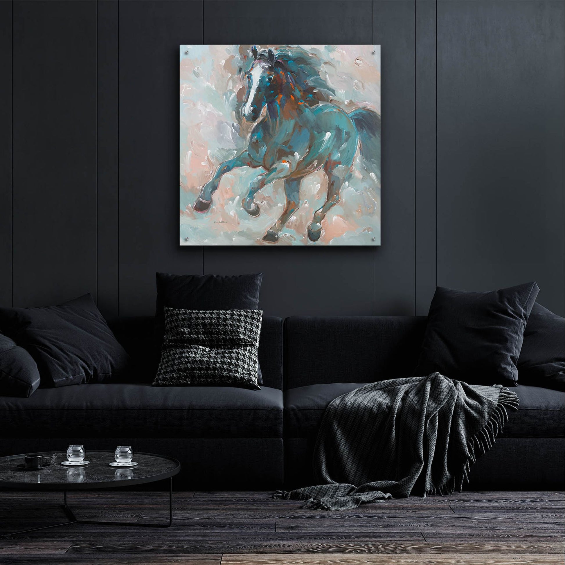 Epic Art 'Knight of the Night' by Hooshang Khorasani, Acrylic Glass Wall Art,36x36