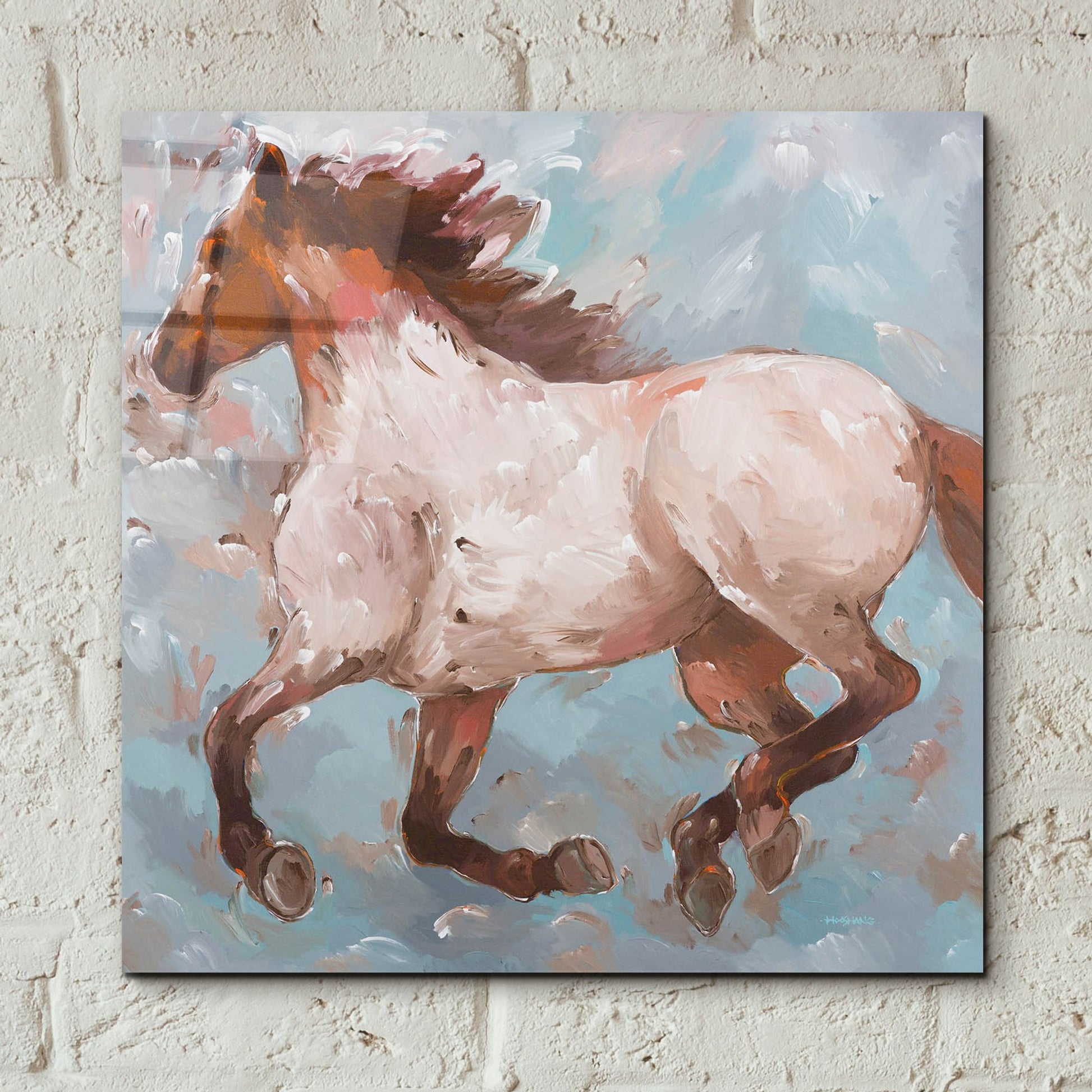 Epic Art 'Roan Runner' by Hooshang Khorasani, Acrylic Glass Wall Art,12x12