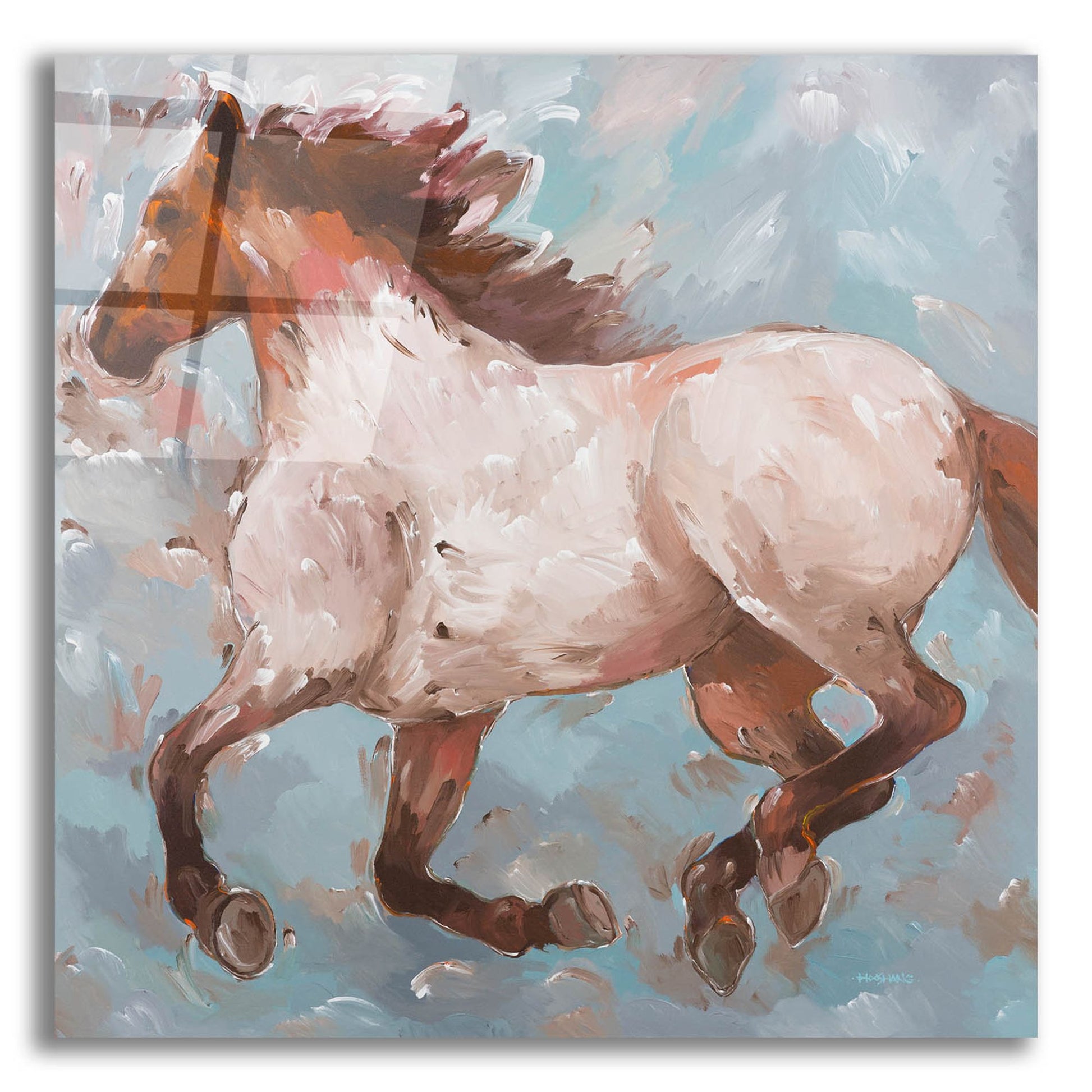 Epic Art 'Roan Runner' by Hooshang Khorasani, Acrylic Glass Wall Art,12x12