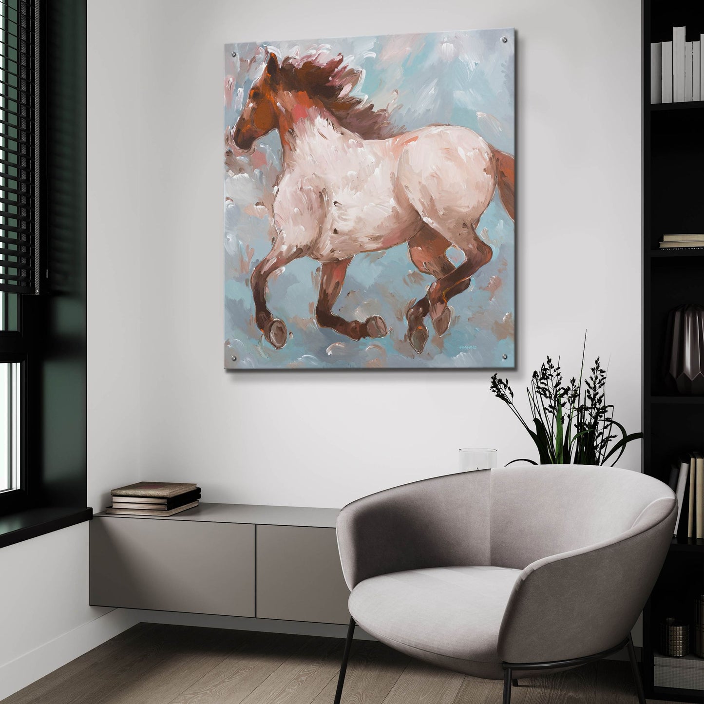 Epic Art 'Roan Runner' by Hooshang Khorasani, Acrylic Glass Wall Art,36x36