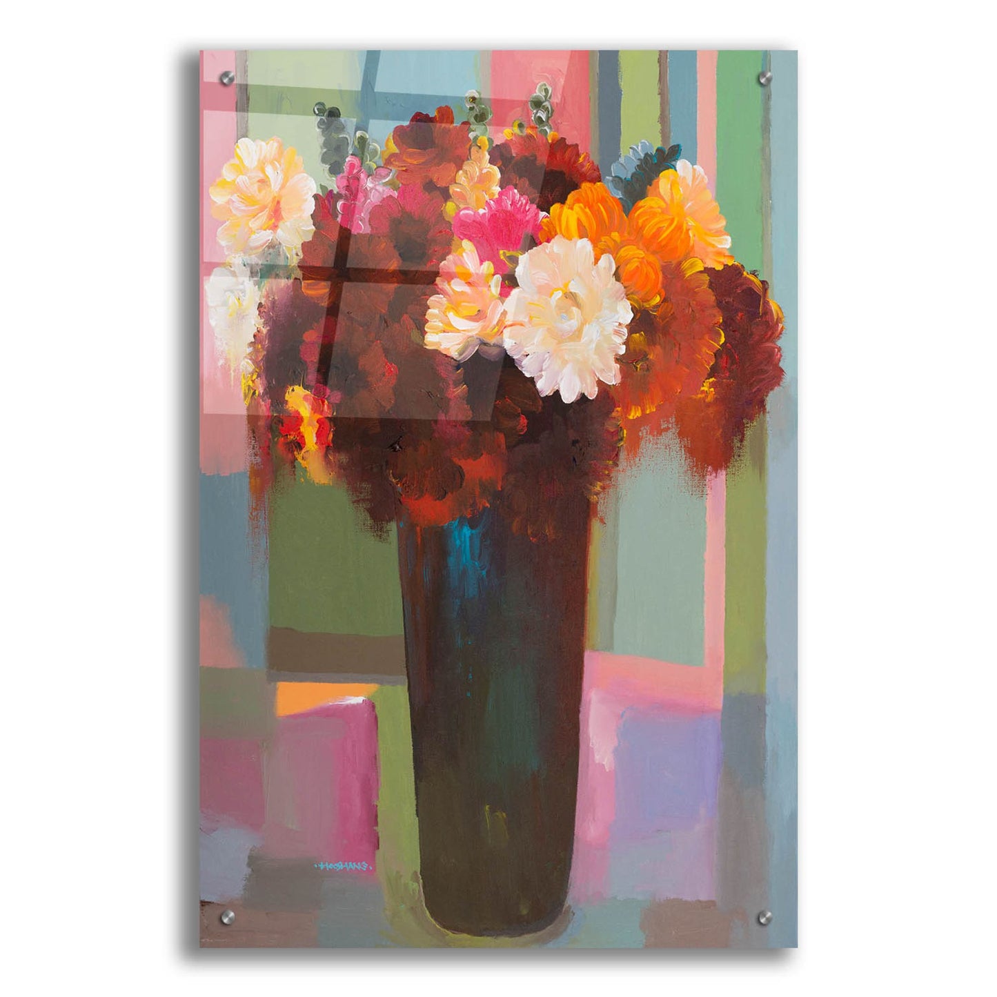 Epic Art 'Bouquet of Many Colors' by Hooshang Khorasani, Acrylic Glass Wall Art