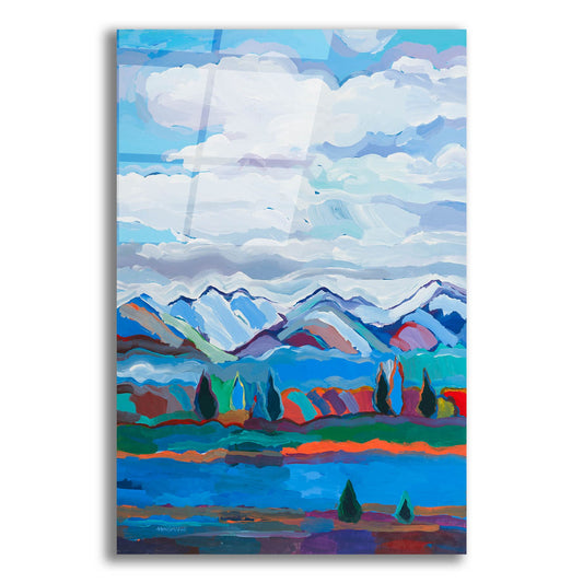 Epic Art 'Color and Clouds #6' by Hooshang Khorasani, Acrylic Glass Wall Art