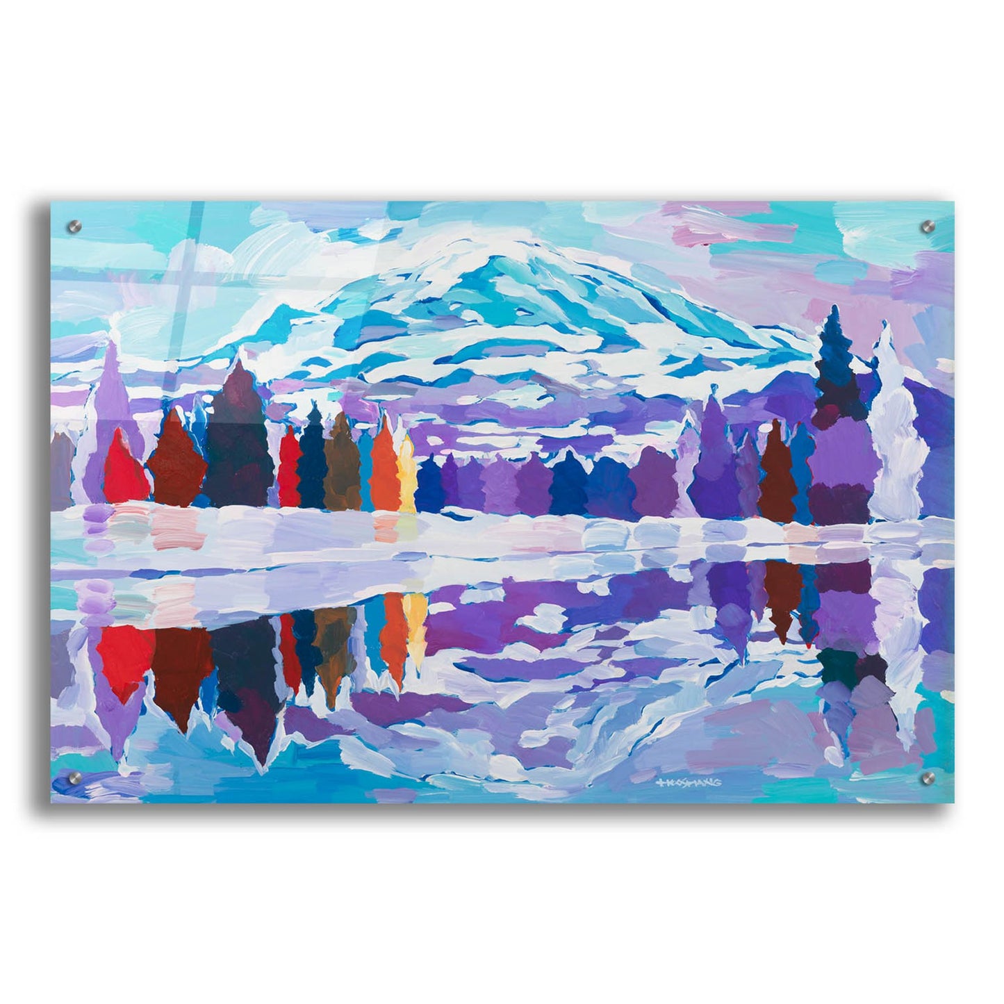 Epic Art 'Nature's Reflection' by Hooshang Khorasani, Acrylic Glass Wall Art