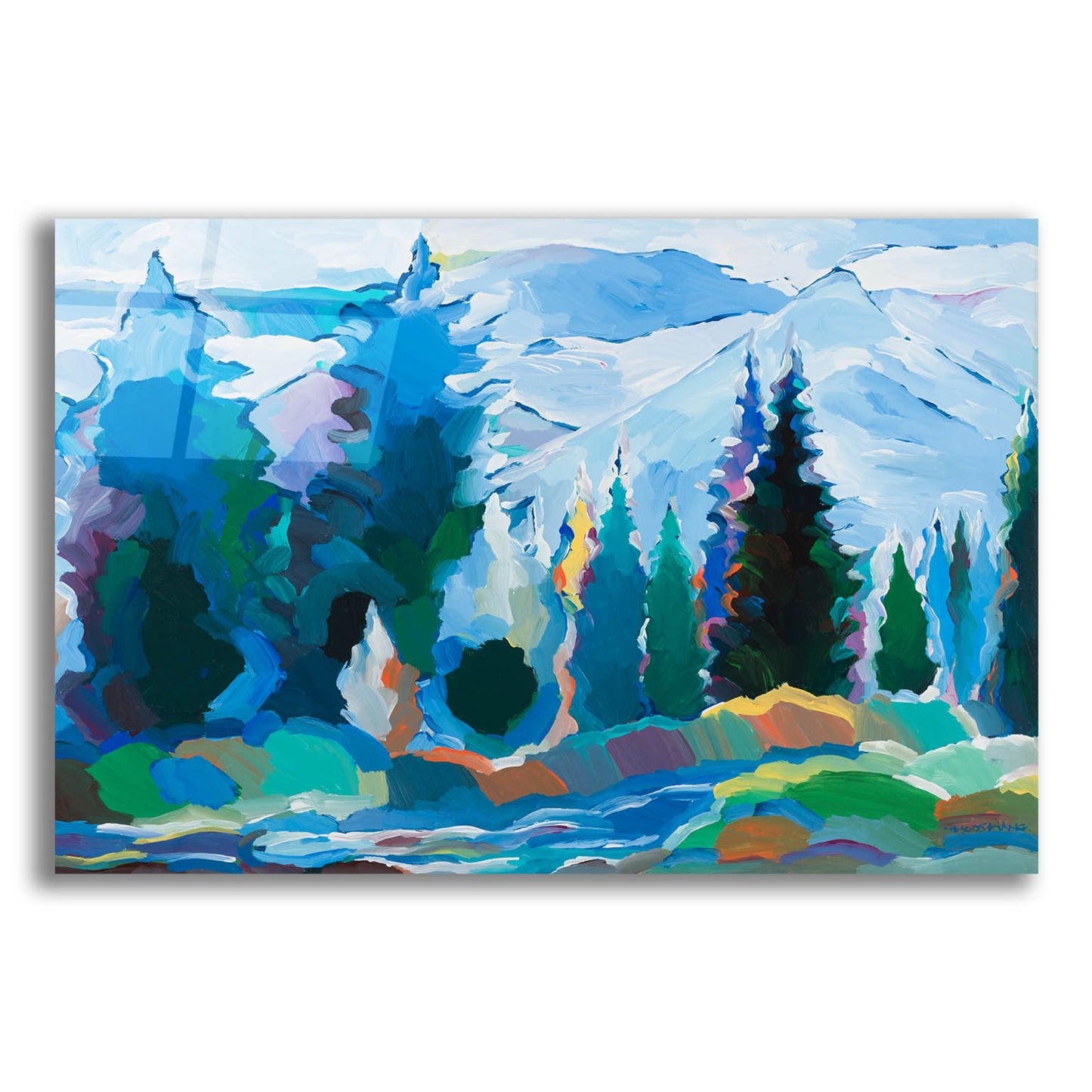 Epic Art 'Blue Daydream' by Hooshang Khorasani, Acrylic Glass Wall Art