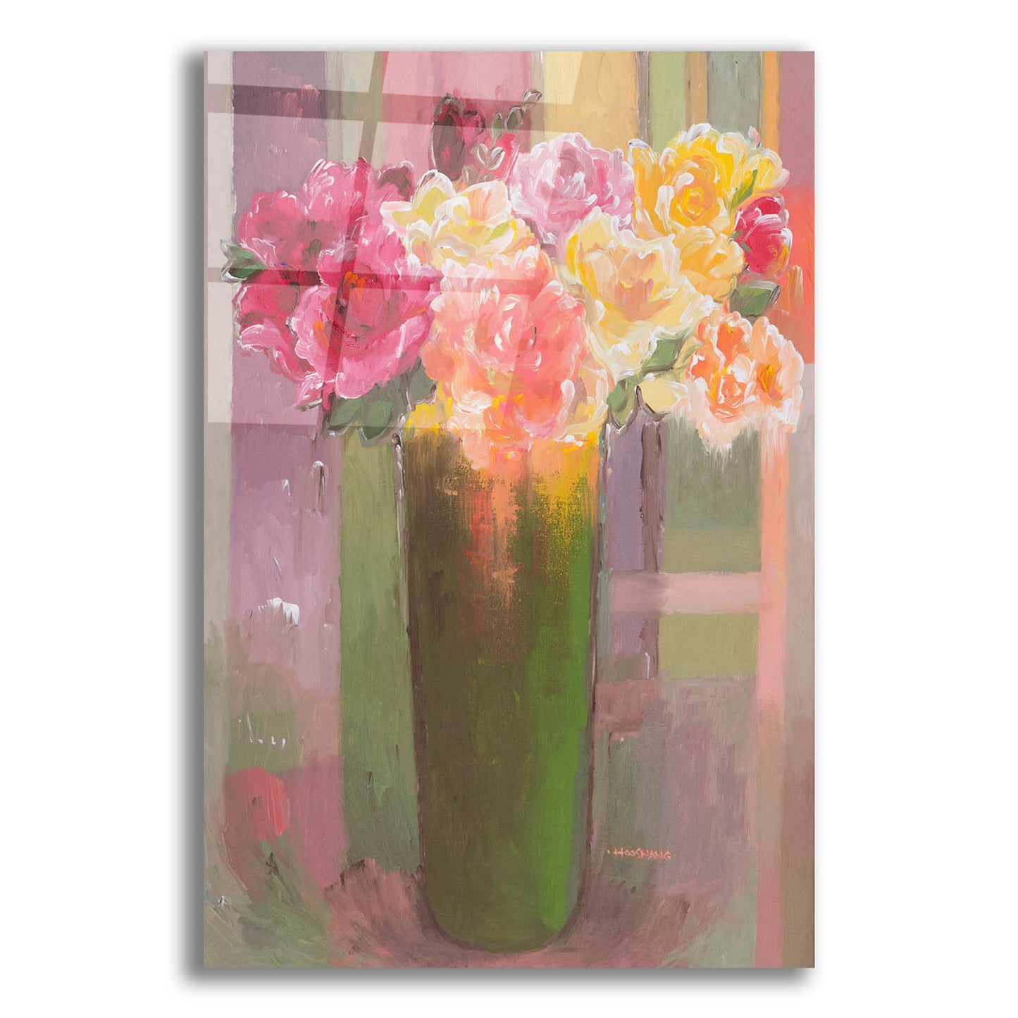 Epic Art 'Romantic Roses' by Hooshang Khorasani, Acrylic Glass Wall Art