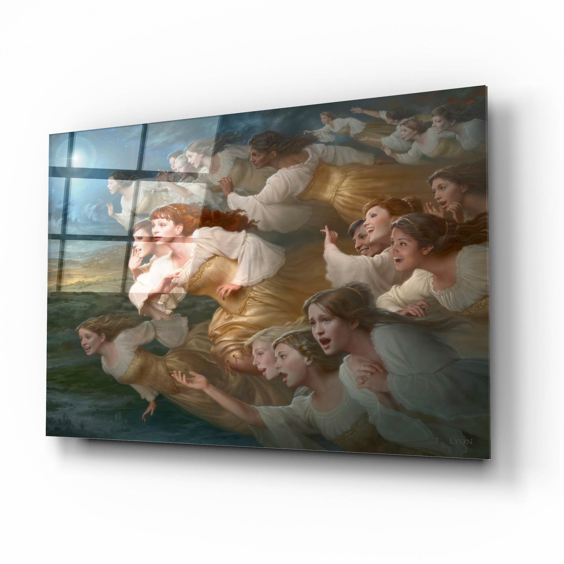 Epic Art 'The Herald Angels' by Howard Lyon, Acrylic Glass Wall Art,16x12