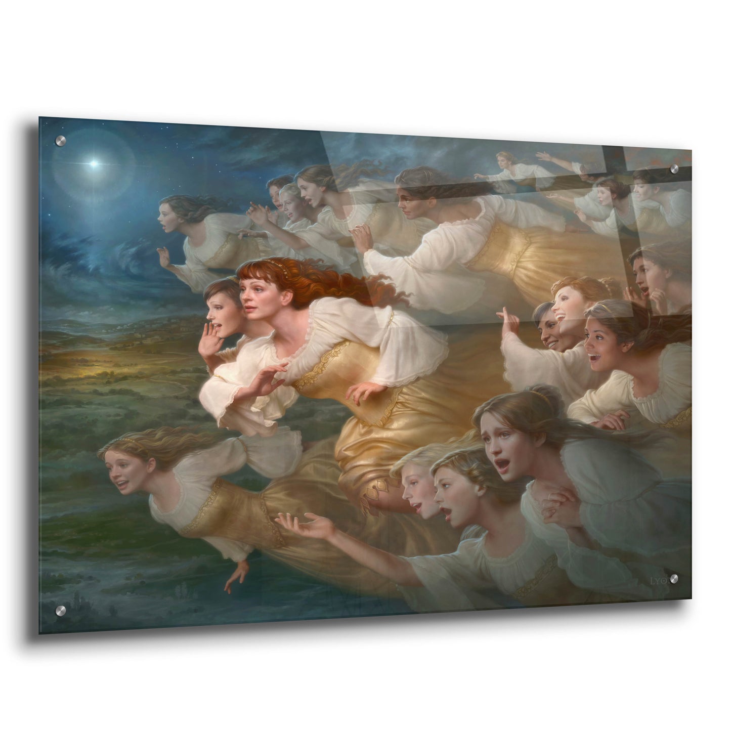 Epic Art 'The Herald Angels' by Howard Lyon, Acrylic Glass Wall Art,36x24