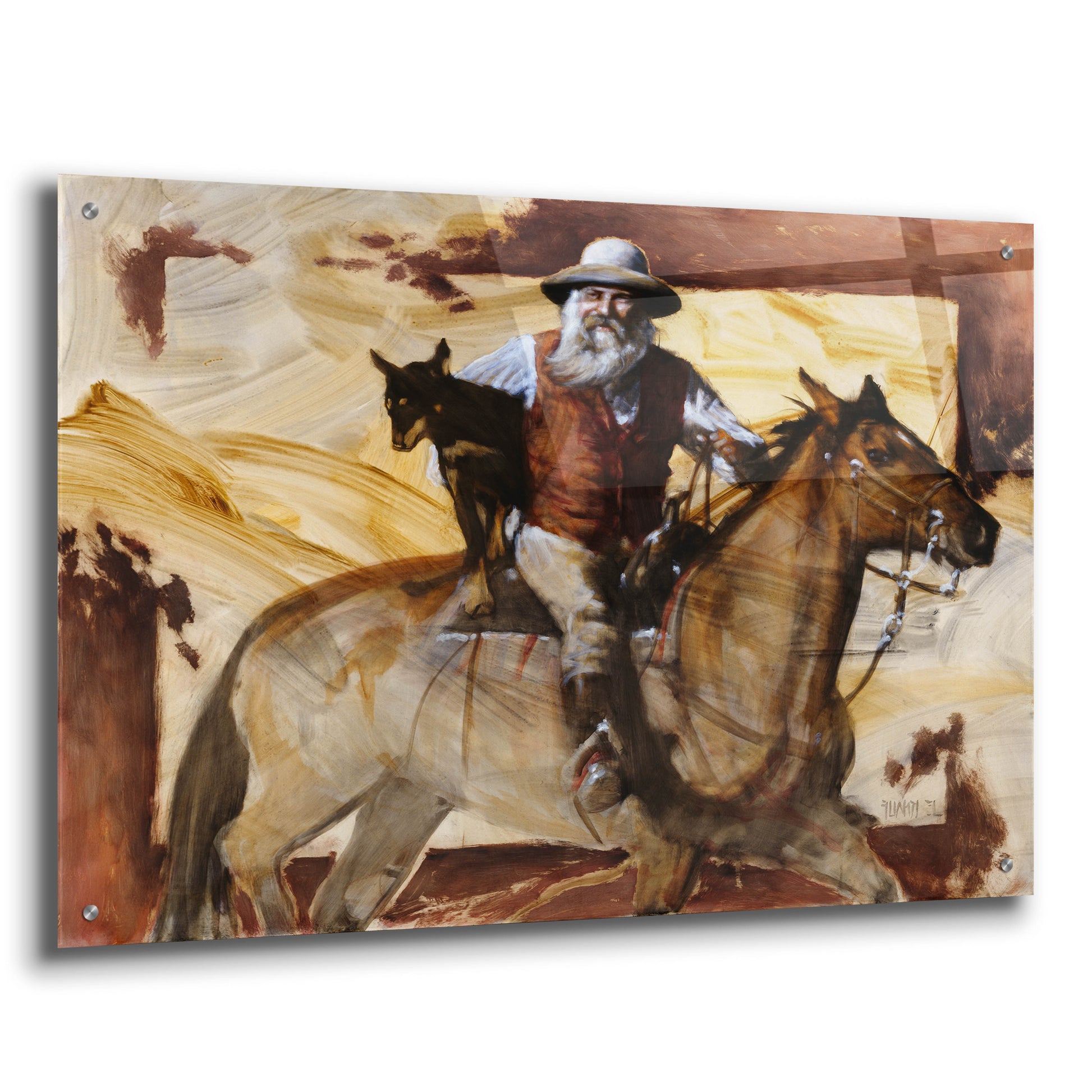 Epic Art 'Hitchin' A Ride' by J. E. Knauf, Acrylic Glass Wall Art,36x24