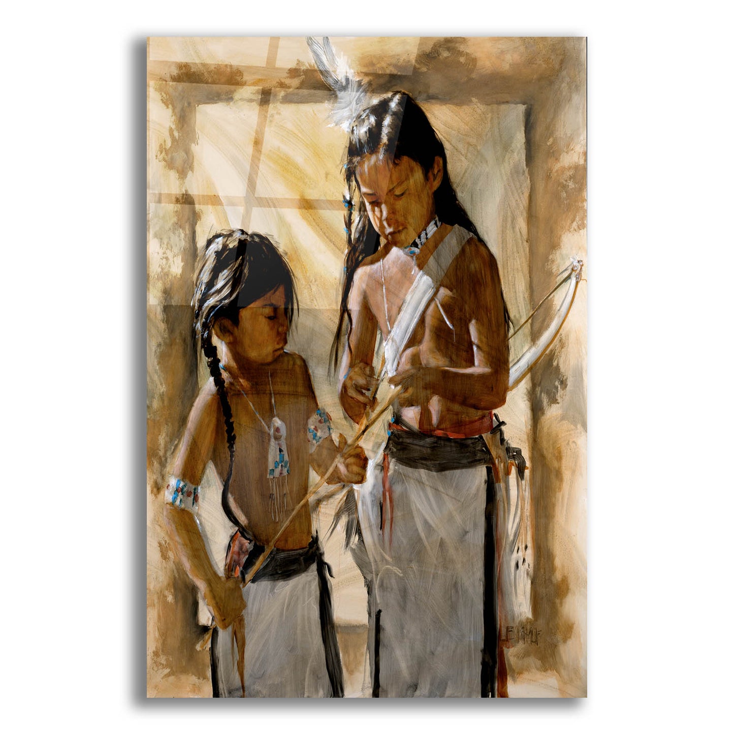 Epic Art 'Little Brothers' by J. E. Knauf, Acrylic Glass Wall Art,12x16