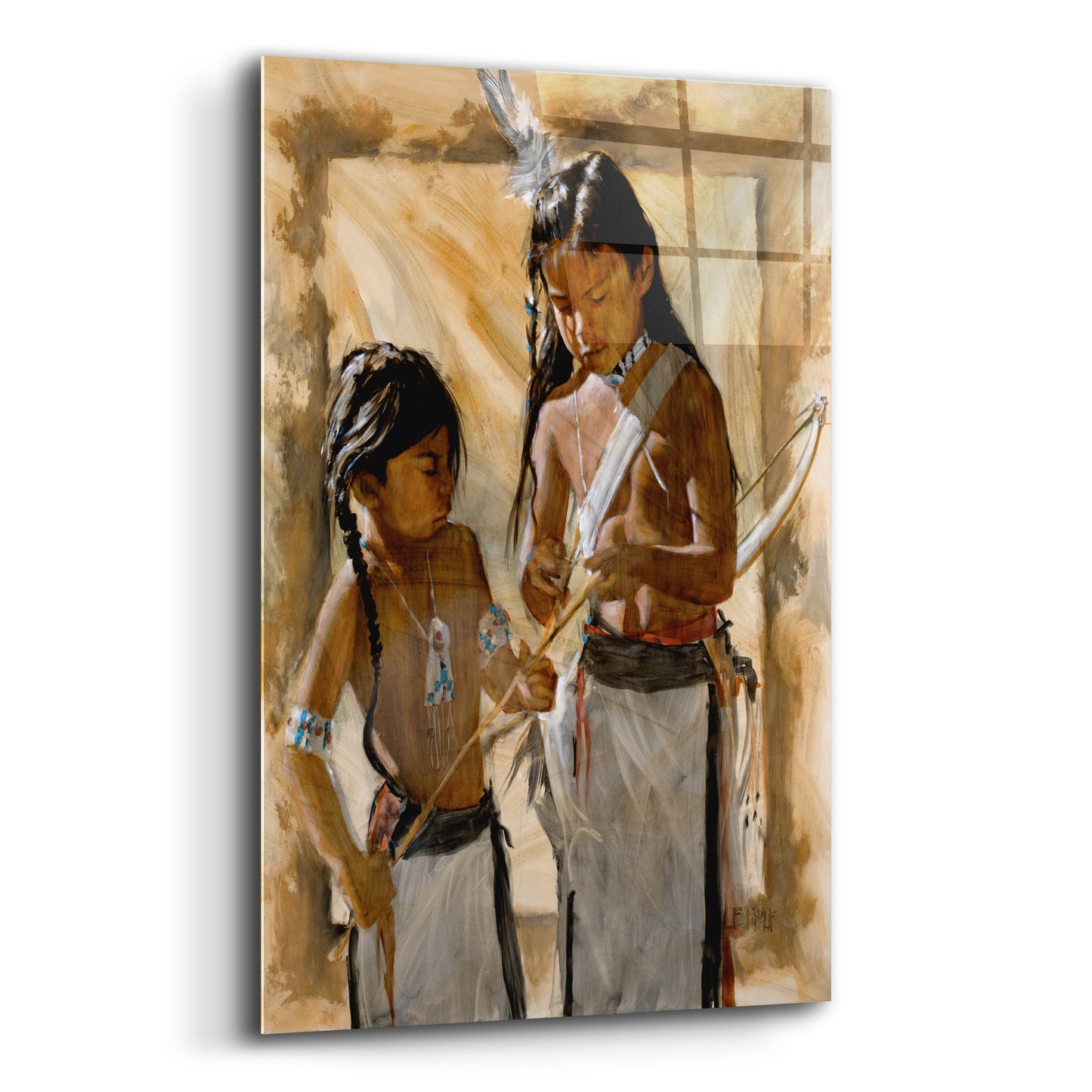 Epic Art 'Little Brothers' by J. E. Knauf, Acrylic Glass Wall Art,16x24