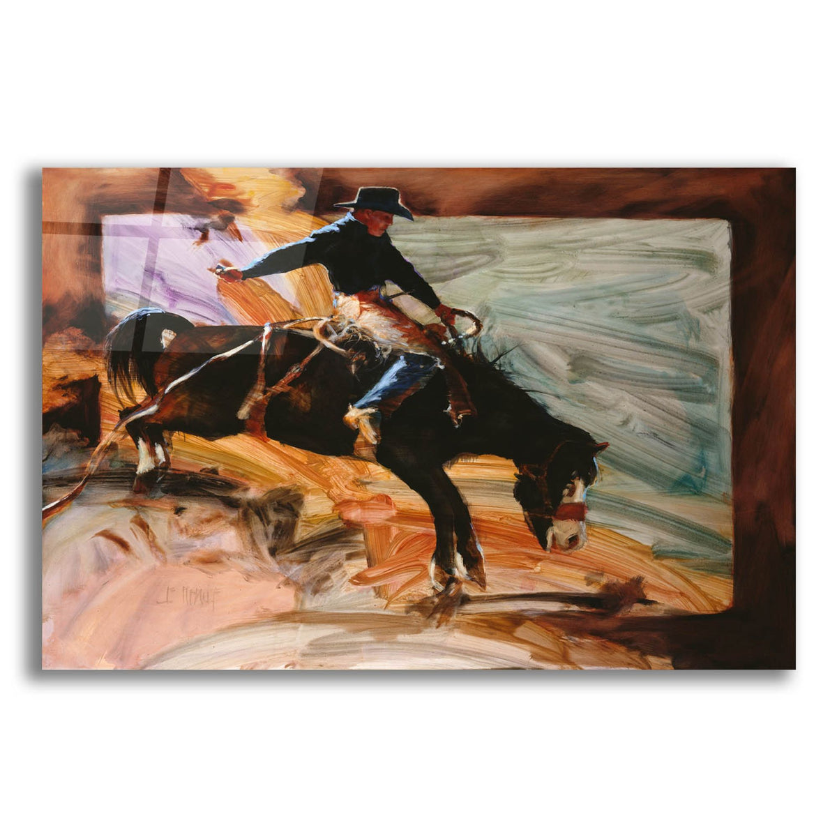 Epic Art 'Just Ridin'' by J. E. Knauf, Acrylic Glass Wall Art,24x16