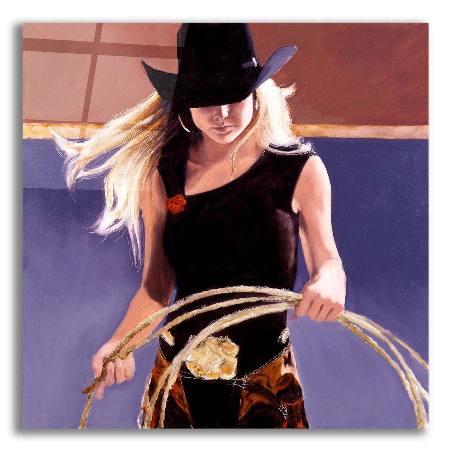 Epic Art 'Ropin'' by J. E. Knauf, Acrylic Glass Wall Art