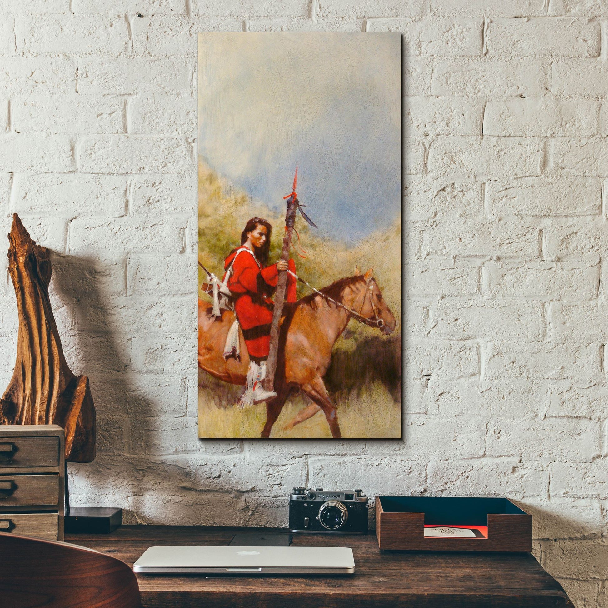 Epic Art 'Horse And Rider At A Walk' by J. E. Knauf, Acrylic Glass Wall Art,12x24