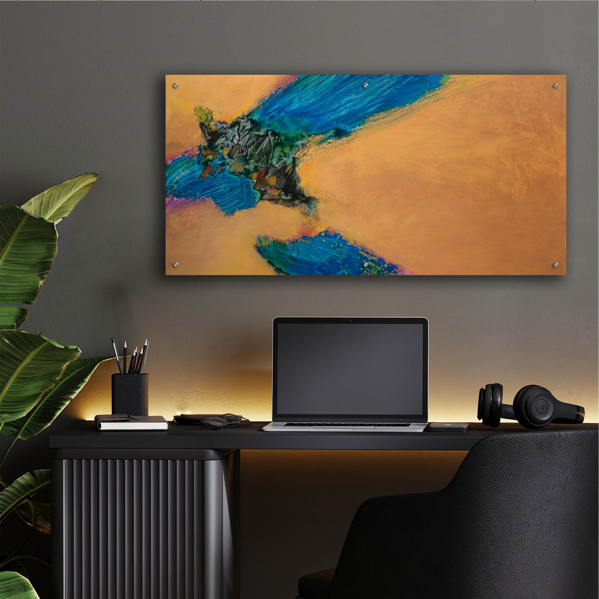 Epic Art 'Confluence' by J. E. Knauf, Acrylic Glass Wall Art,48x24