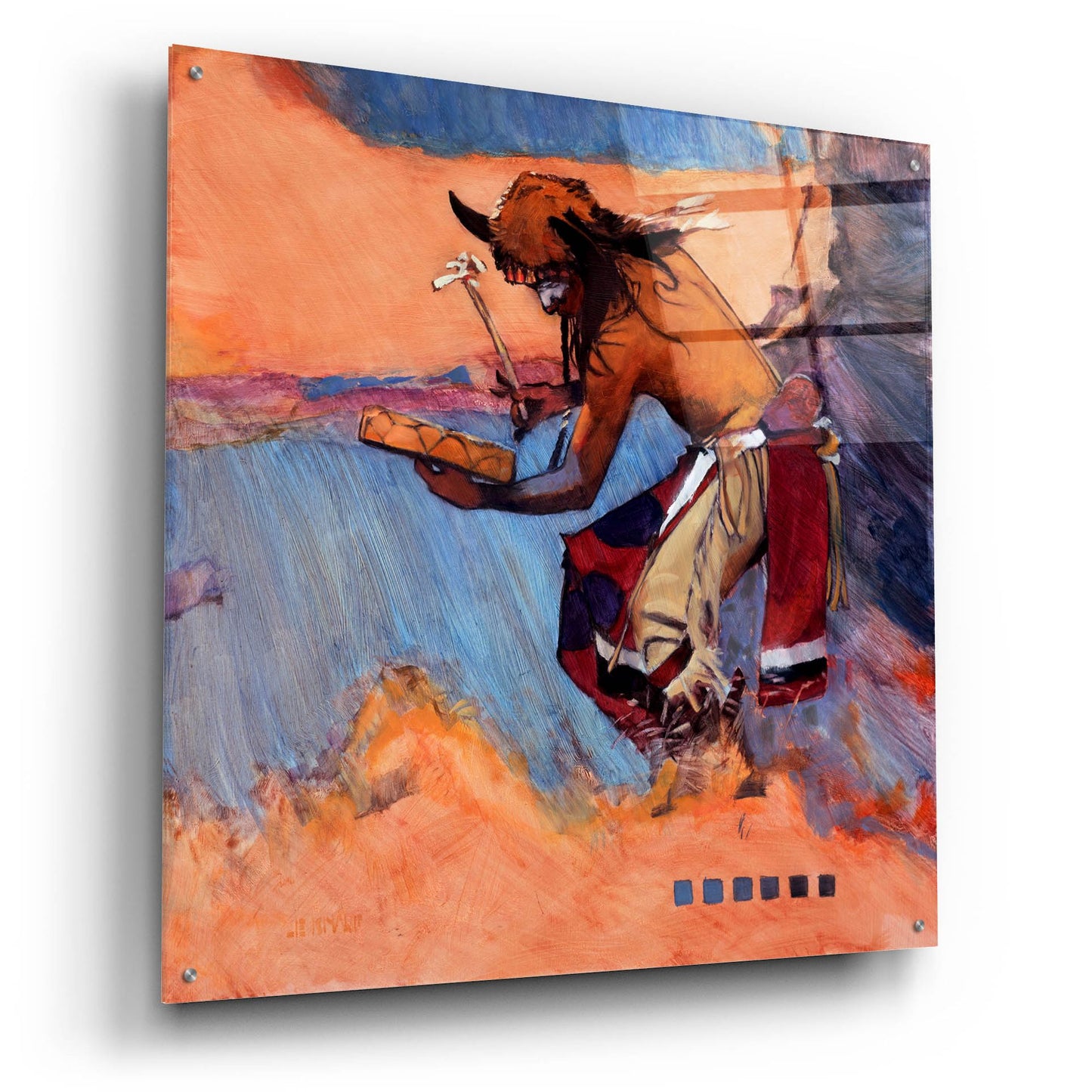 Epic Art 'The Drummer' by J. E. Knauf, Acrylic Glass Wall Art,36x36