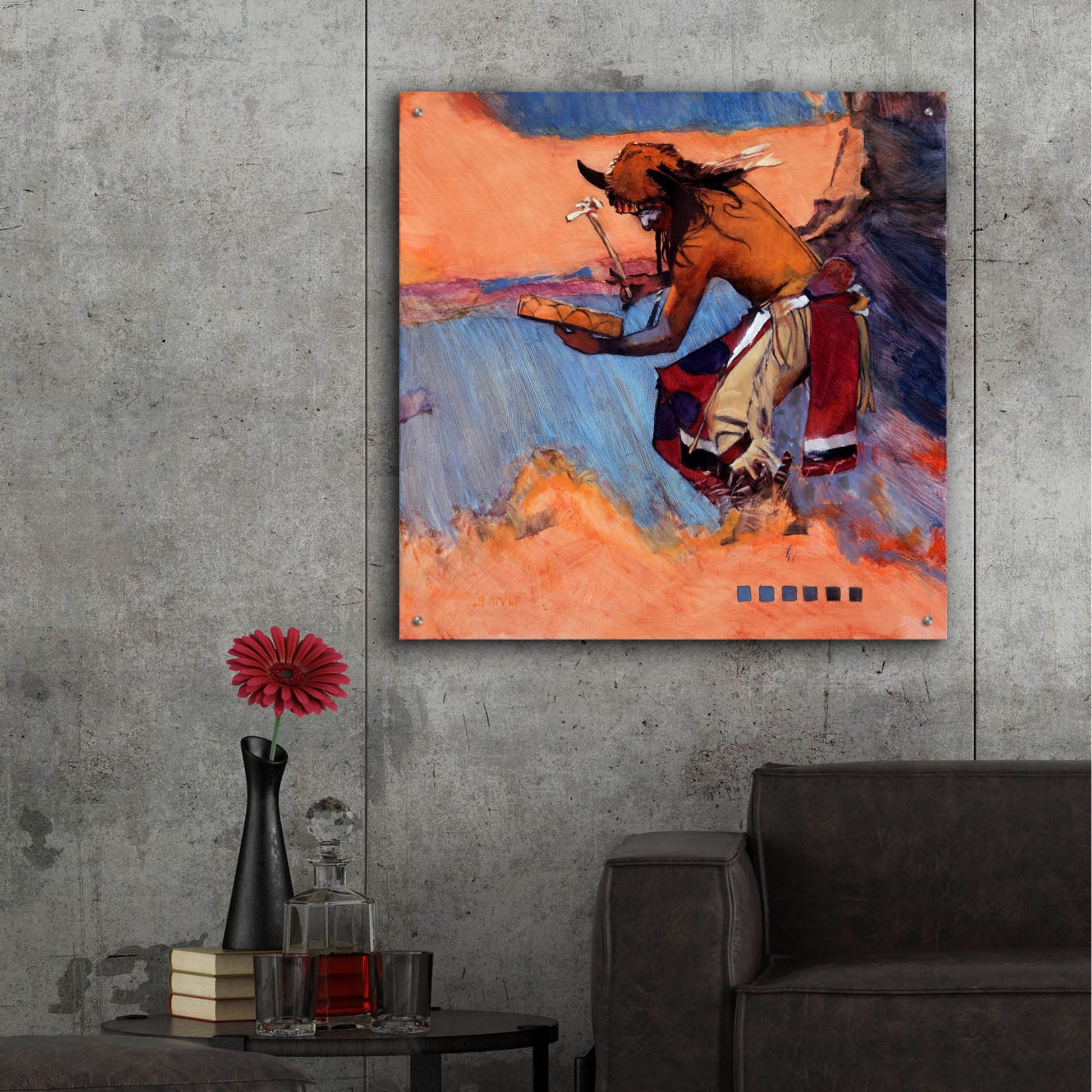 Epic Art 'The Drummer' by J. E. Knauf, Acrylic Glass Wall Art,36x36