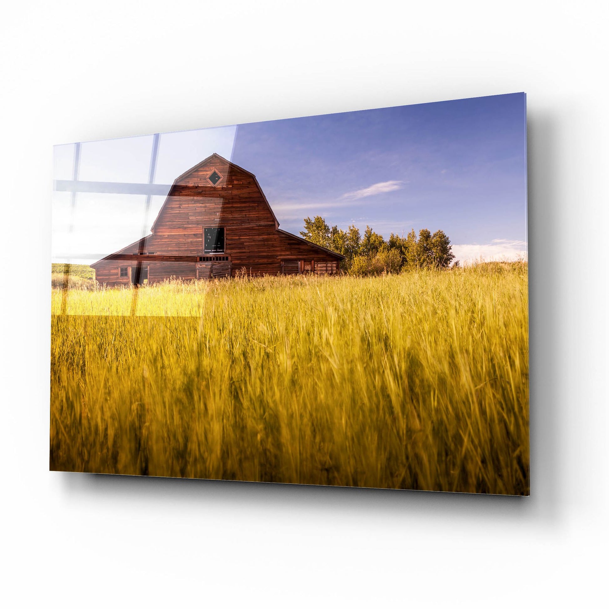 Epic Art 'Barn Sunset 1' by Joe Reimer Photography, Acrylic Glass Wall Art,16x12