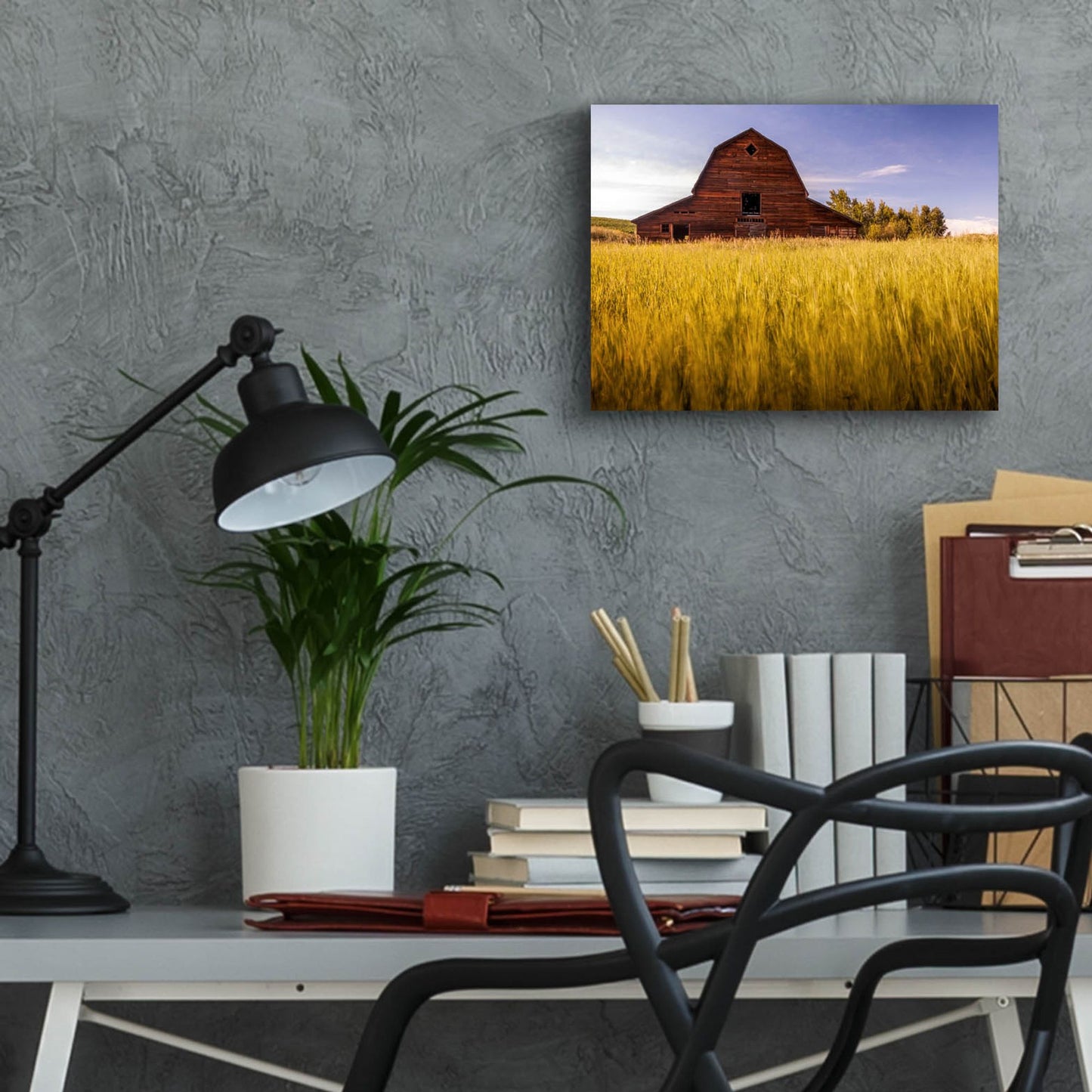 Epic Art 'Barn Sunset 1' by Joe Reimer Photography, Acrylic Glass Wall Art,16x12