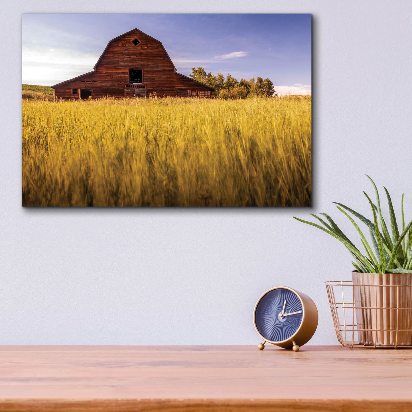 Epic Art 'Barn Sunset 1' by Joe Reimer Photography, Acrylic Glass Wall Art,16x12