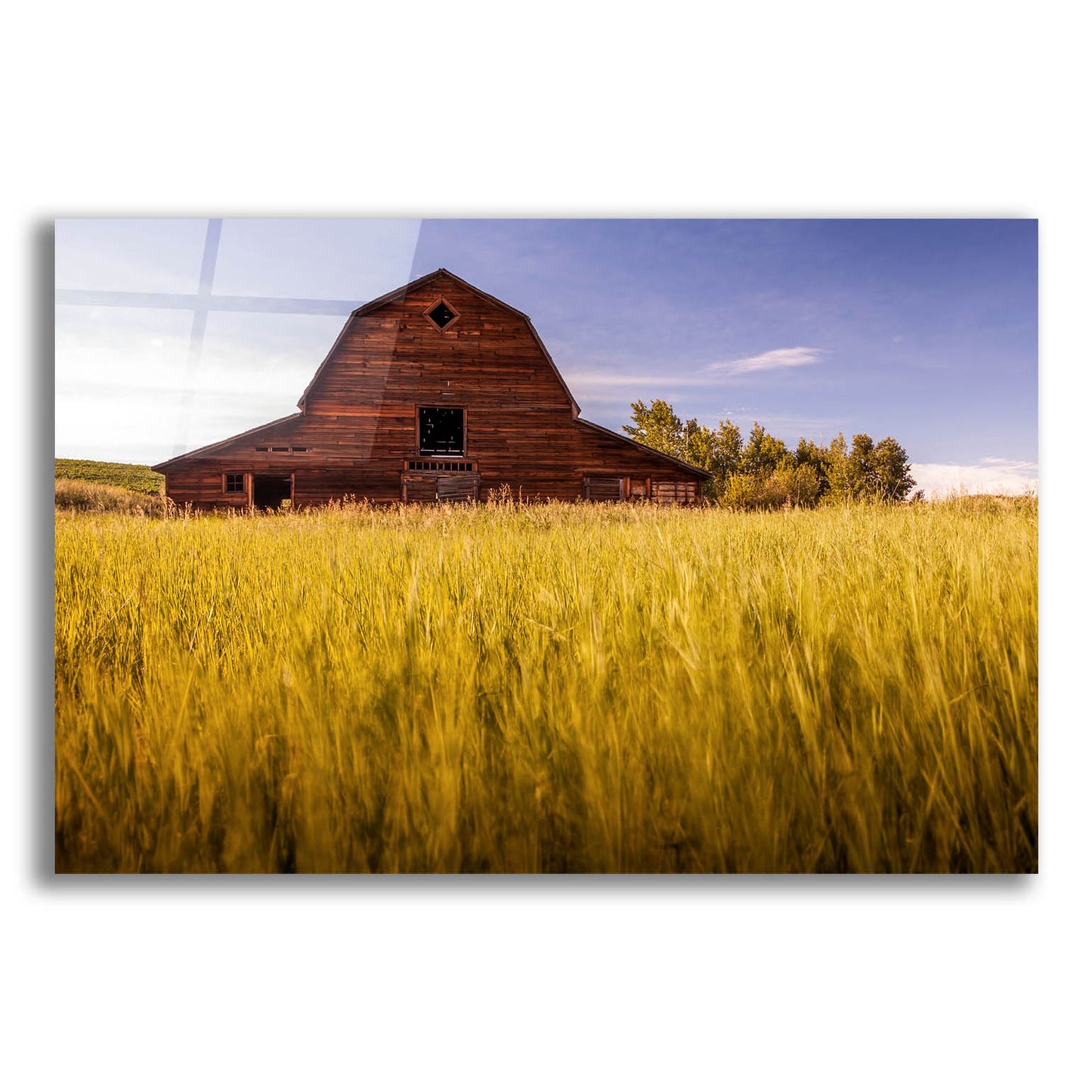 Epic Art 'Barn Sunset 1' by Joe Reimer Photography, Acrylic Glass Wall Art,16x12