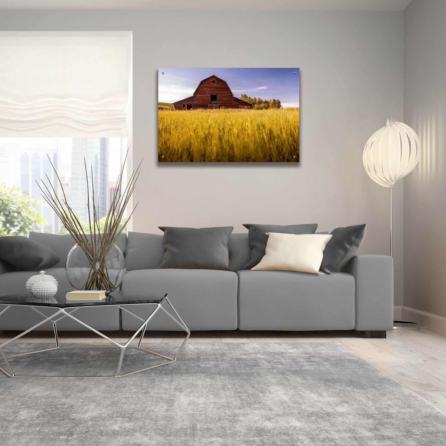 Epic Art 'Barn Sunset 1' by Joe Reimer Photography, Acrylic Glass Wall Art,36x24