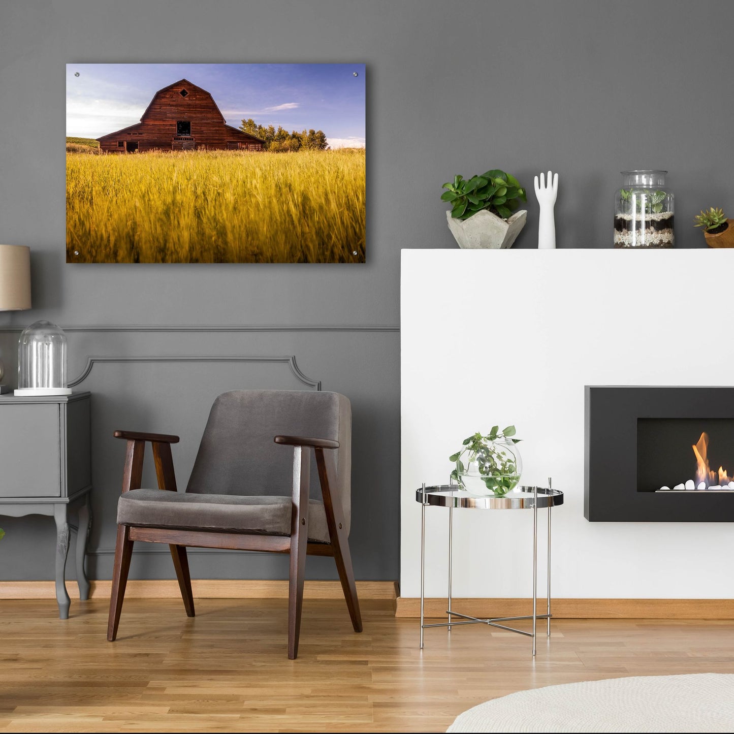 Epic Art 'Barn Sunset 1' by Joe Reimer Photography, Acrylic Glass Wall Art,36x24