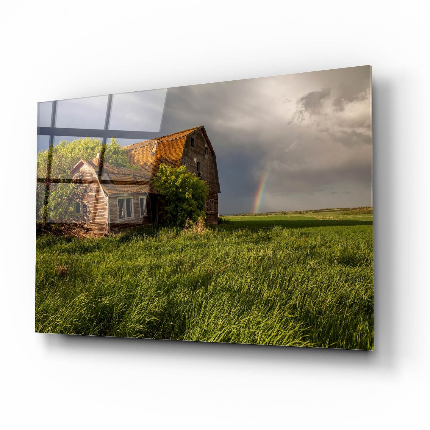 Epic Art 'Barn Sunset 2' by Joe Reimer Photography, Acrylic Glass Wall Art,16x12