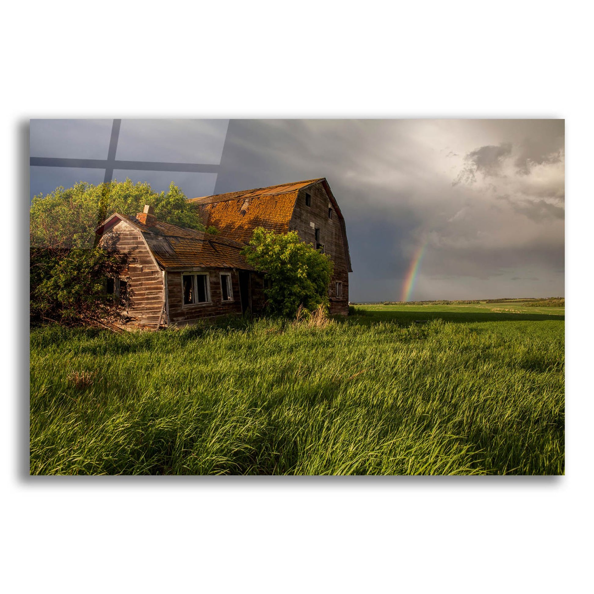 Epic Art 'Barn Sunset 2' by Joe Reimer Photography, Acrylic Glass Wall Art,16x12