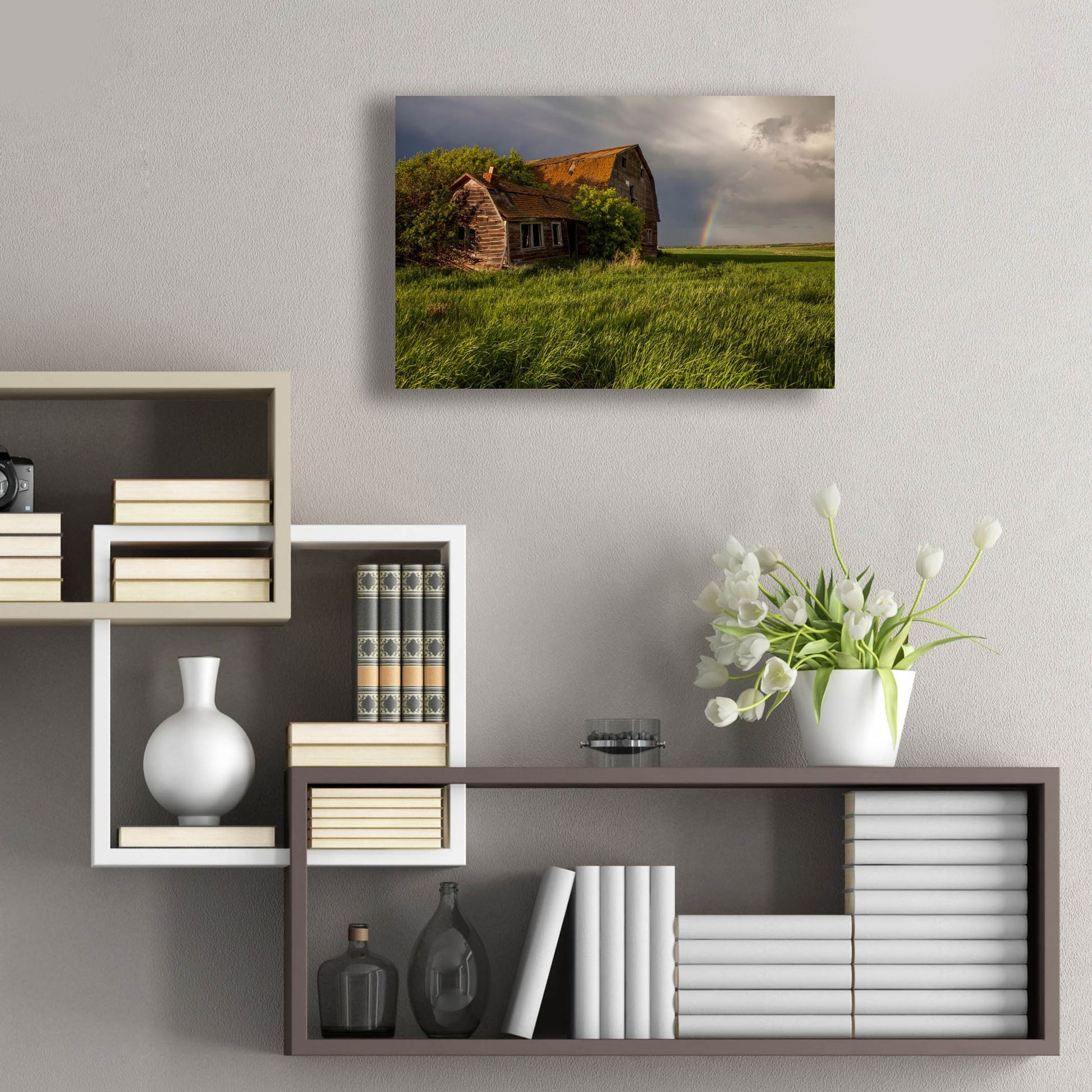 Epic Art 'Barn Sunset 2' by Joe Reimer Photography, Acrylic Glass Wall Art,24x16