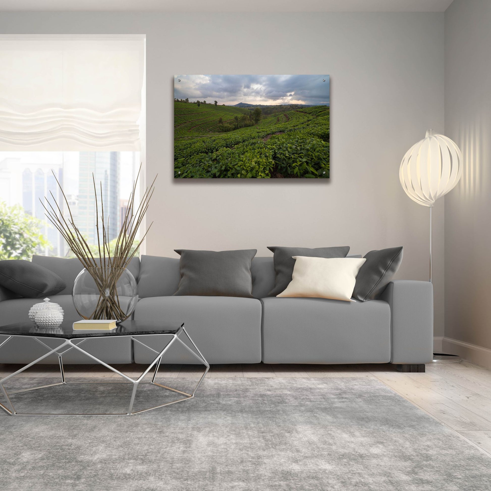 Epic Art 'Burundi Tea Field' by Joe Reimer Photography, Acrylic Glass Wall Art,36x24