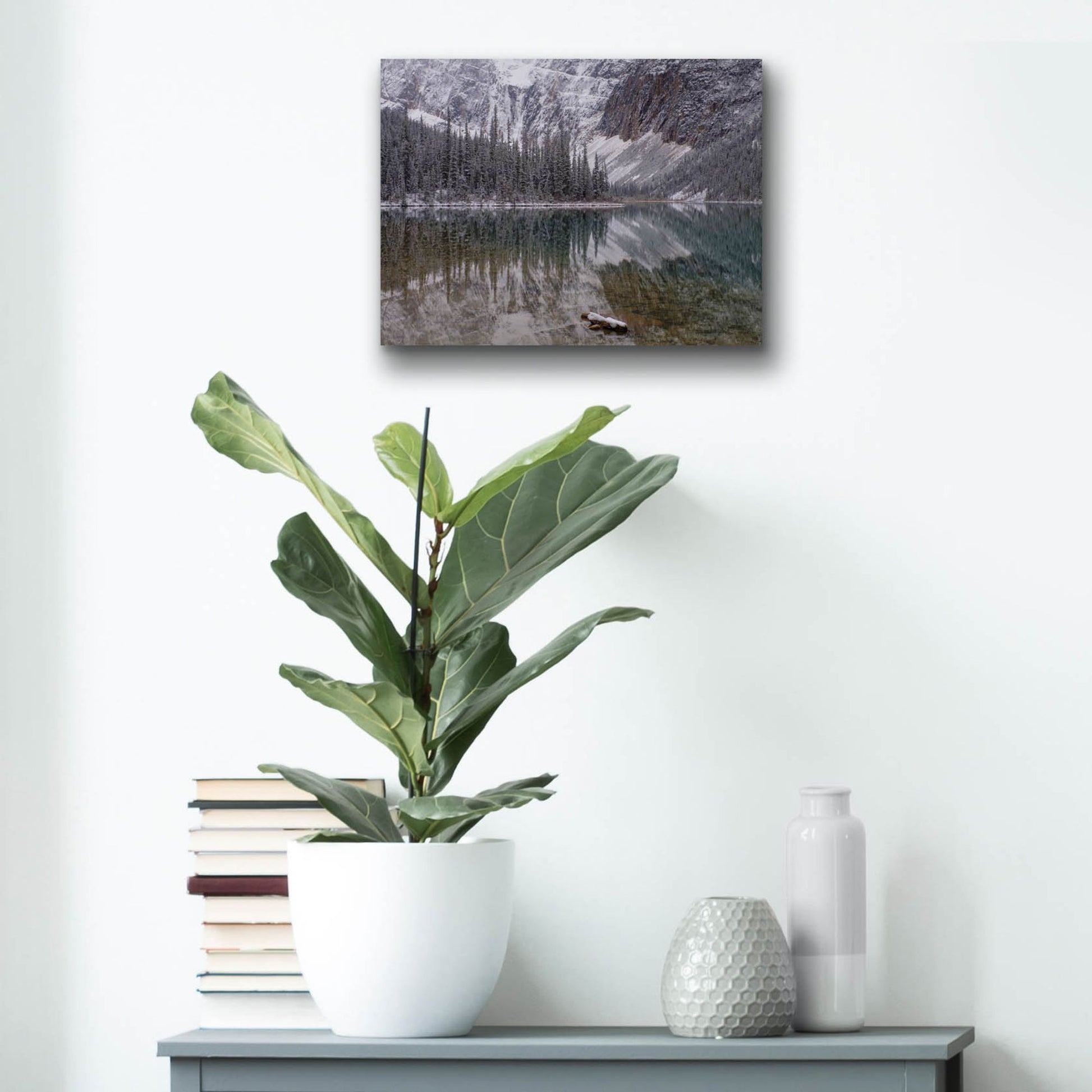 Epic Art 'Cavell Lake 1' by Joe Reimer Photography, Acrylic Glass Wall Art,16x12