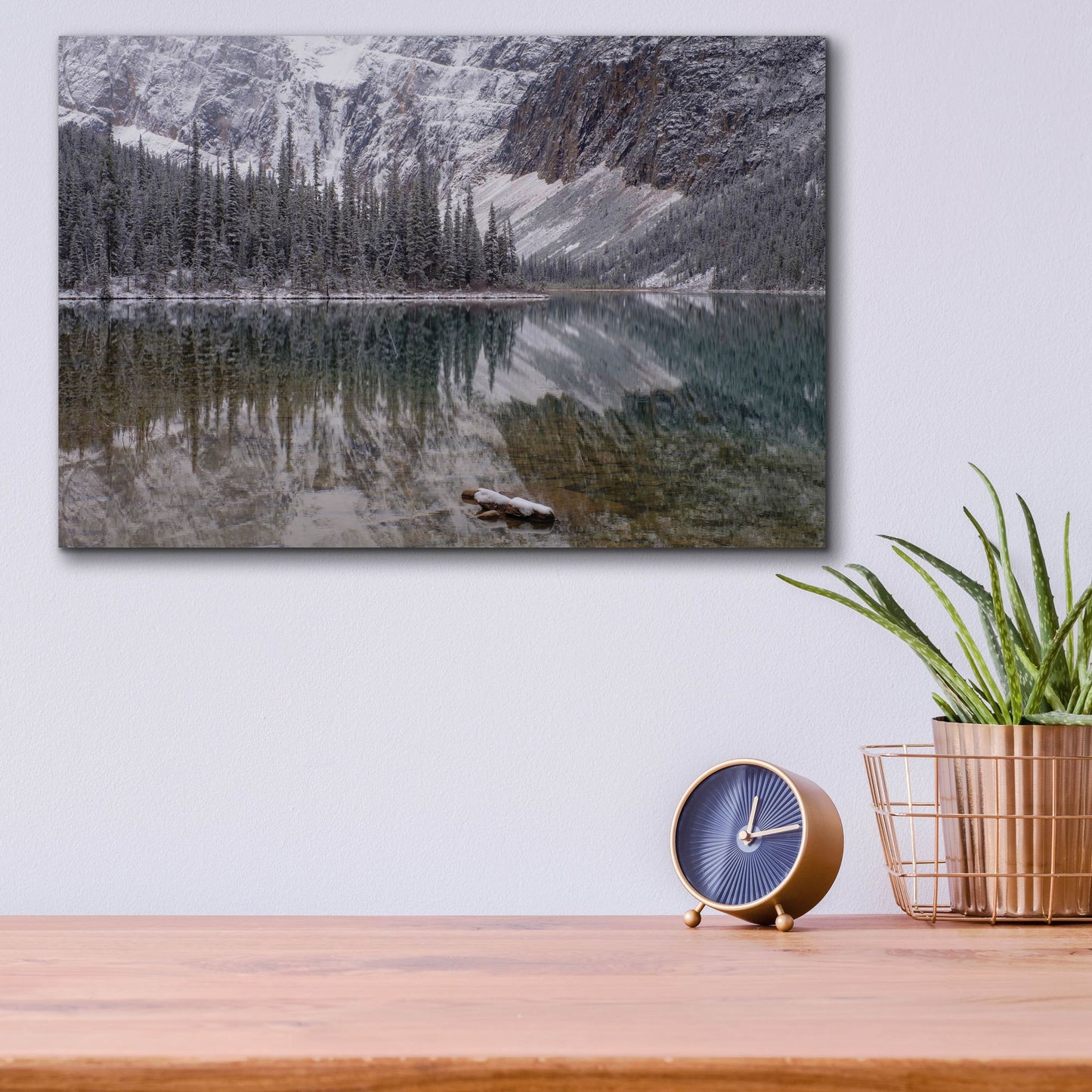 Epic Art 'Cavell Lake 1' by Joe Reimer Photography, Acrylic Glass Wall Art,16x12